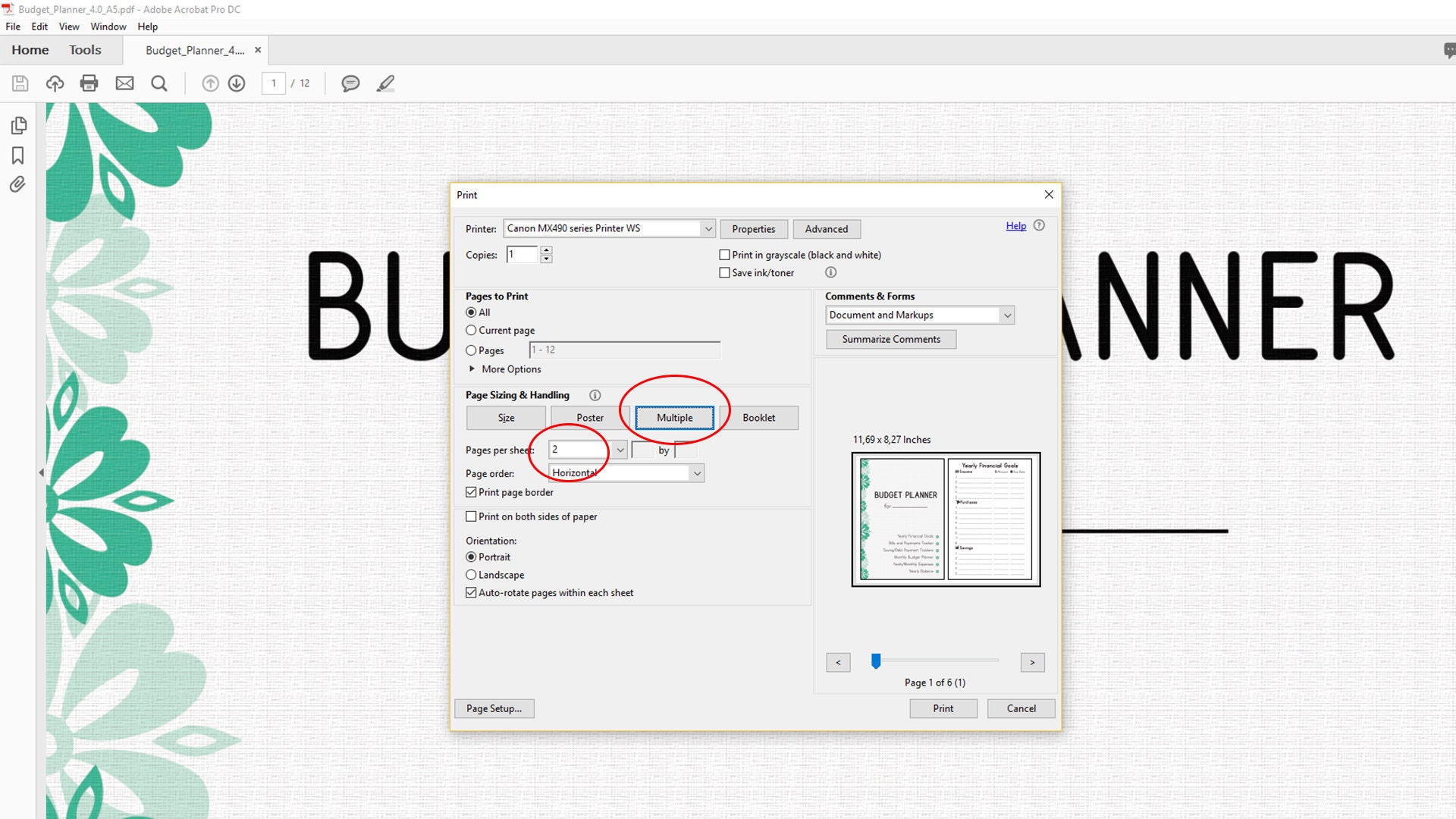 How to Print A5 Size Planner