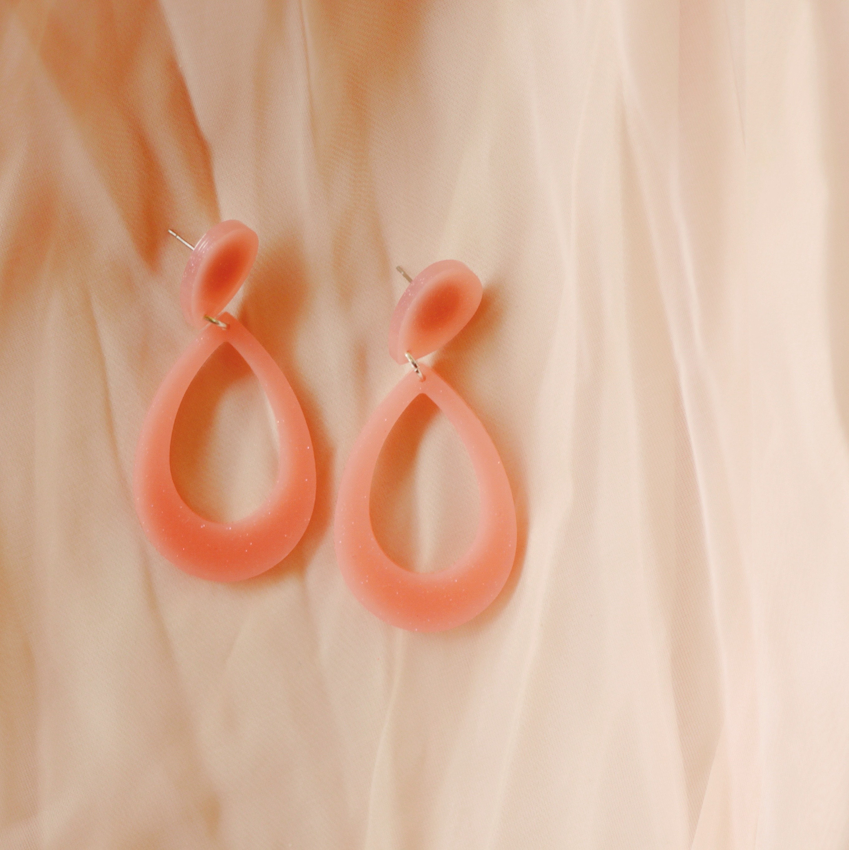 The Sable Earrings in Peach by Cocos Musings