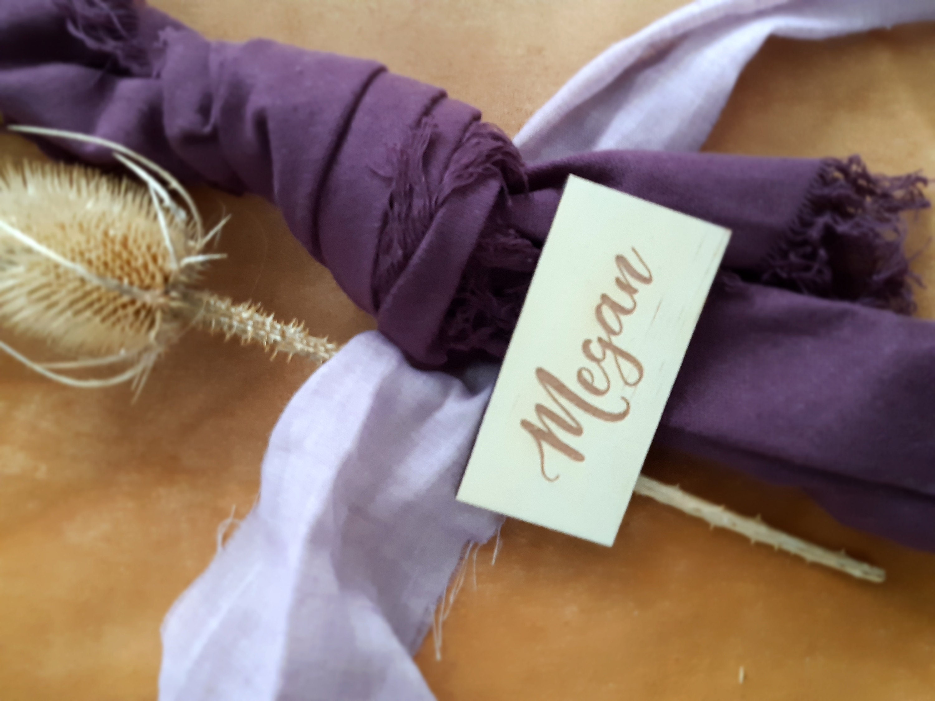 Wooden place cards