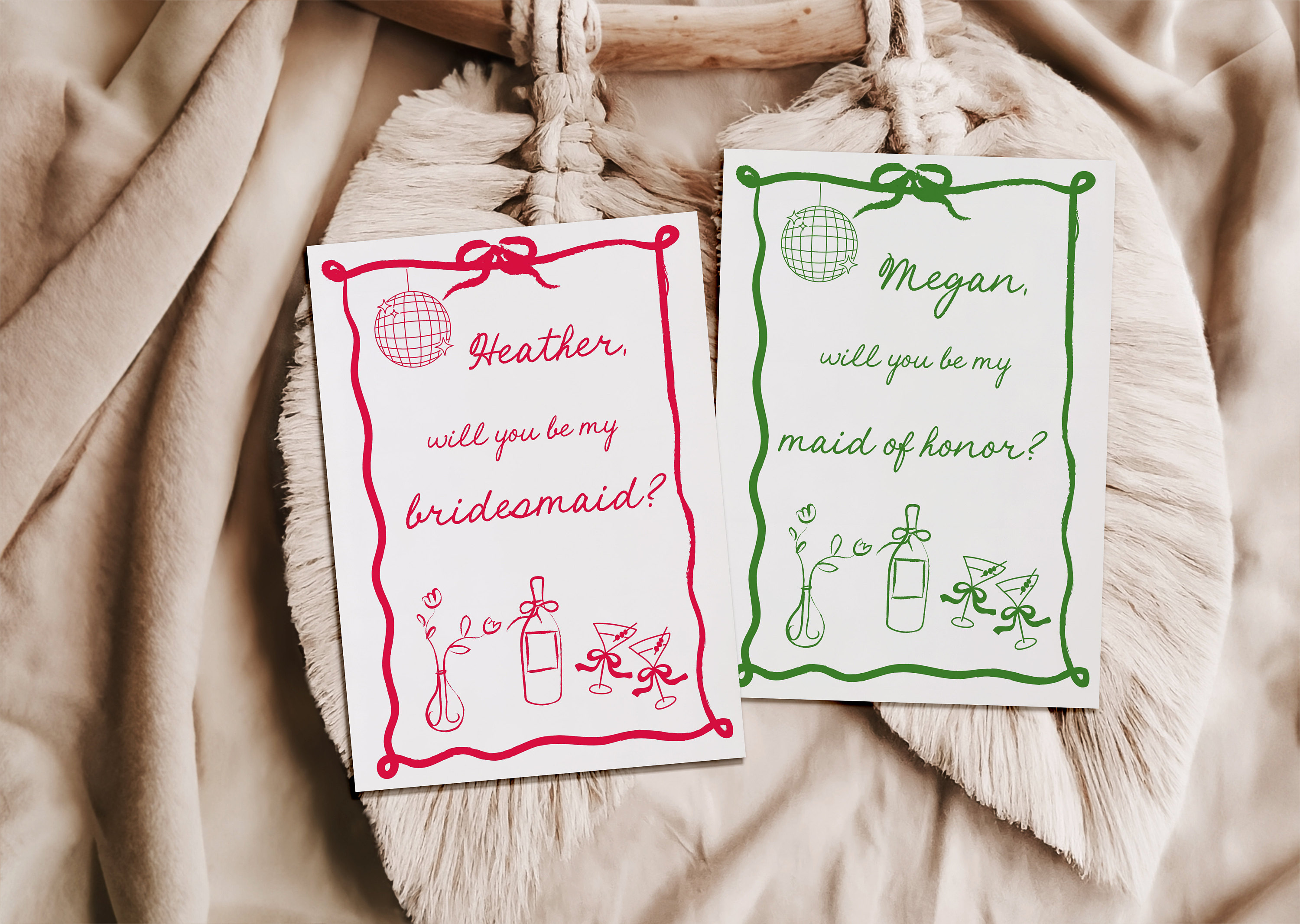 Bridesmaid proposal cards