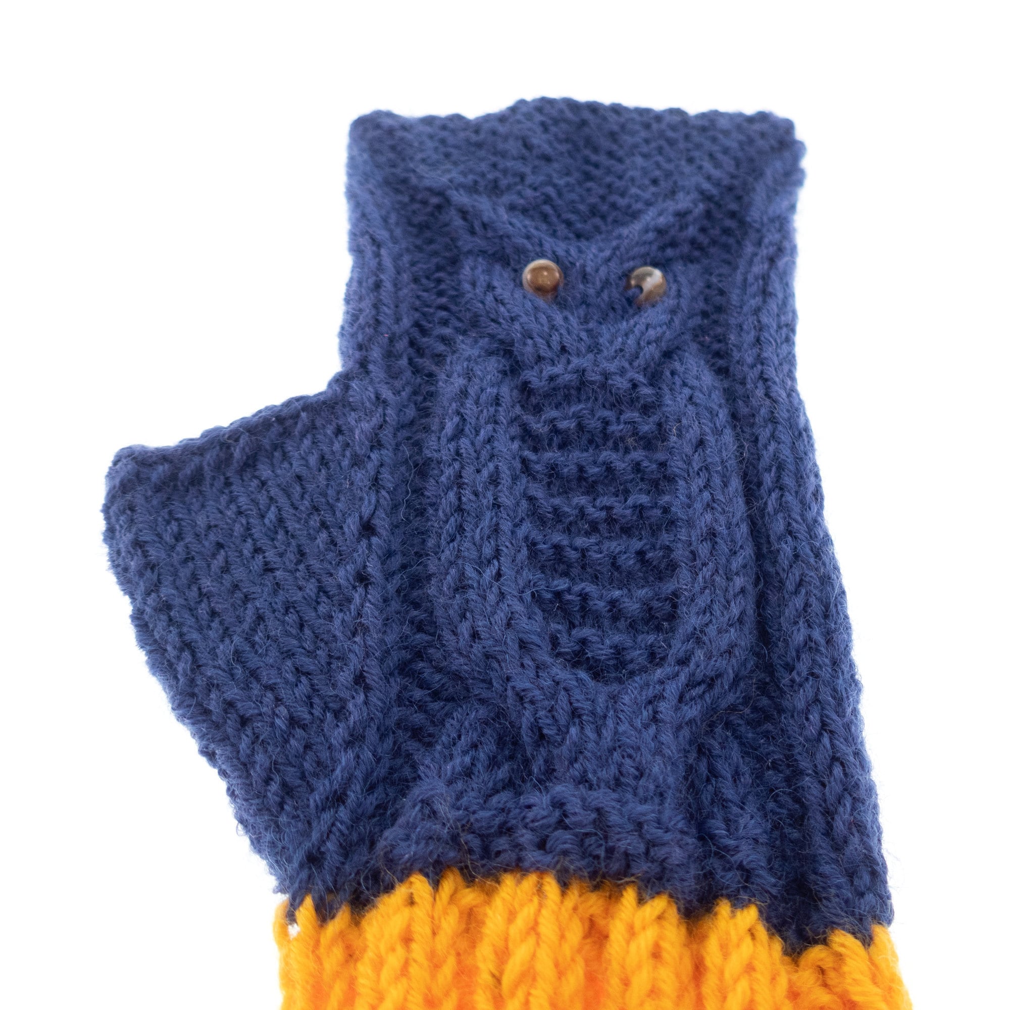 Owl Mitts, Texting Mittens Fingerless Gloves