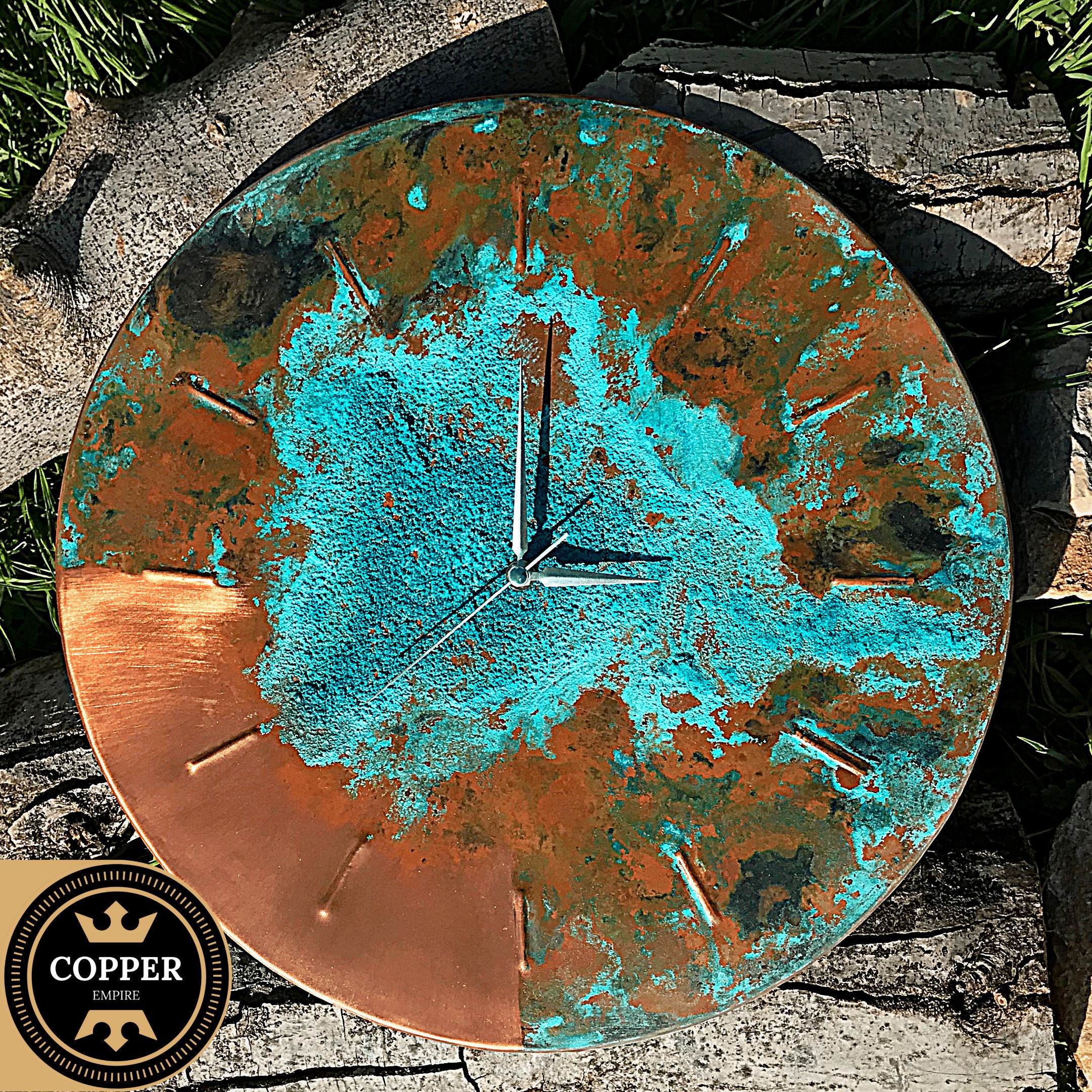 Large Wall Clock, Large Copper Wall Clock, Oversized Wall Clock, United States, United Kingdom, Copper Home Decor, Copper Wall Decor, Copper Wall Art