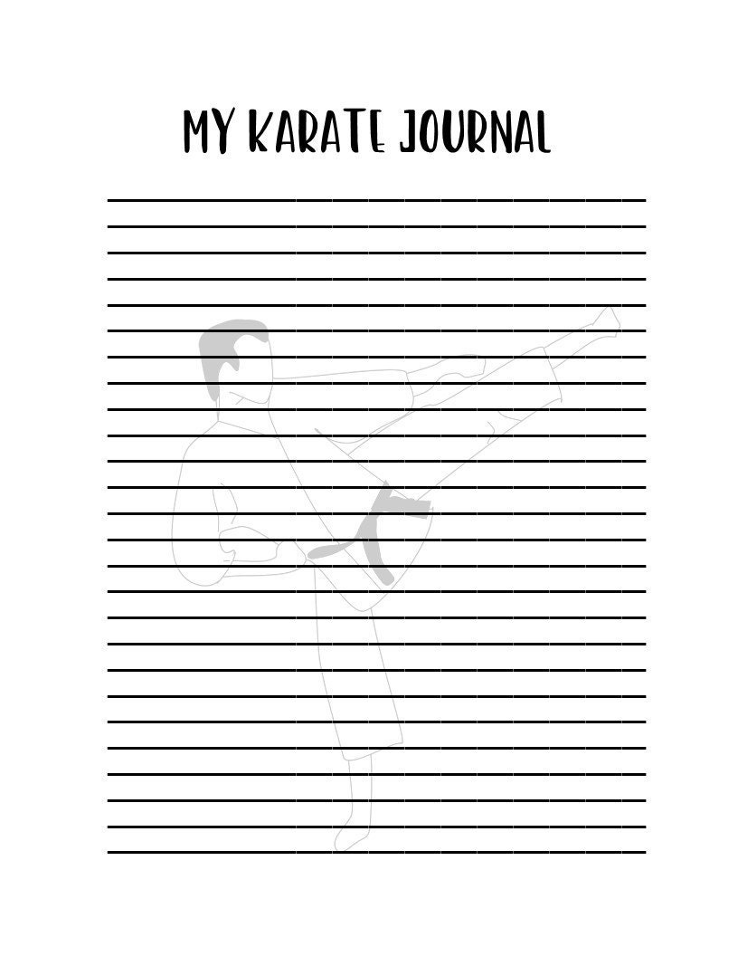 KARATE JOURNAL EXAMPLE