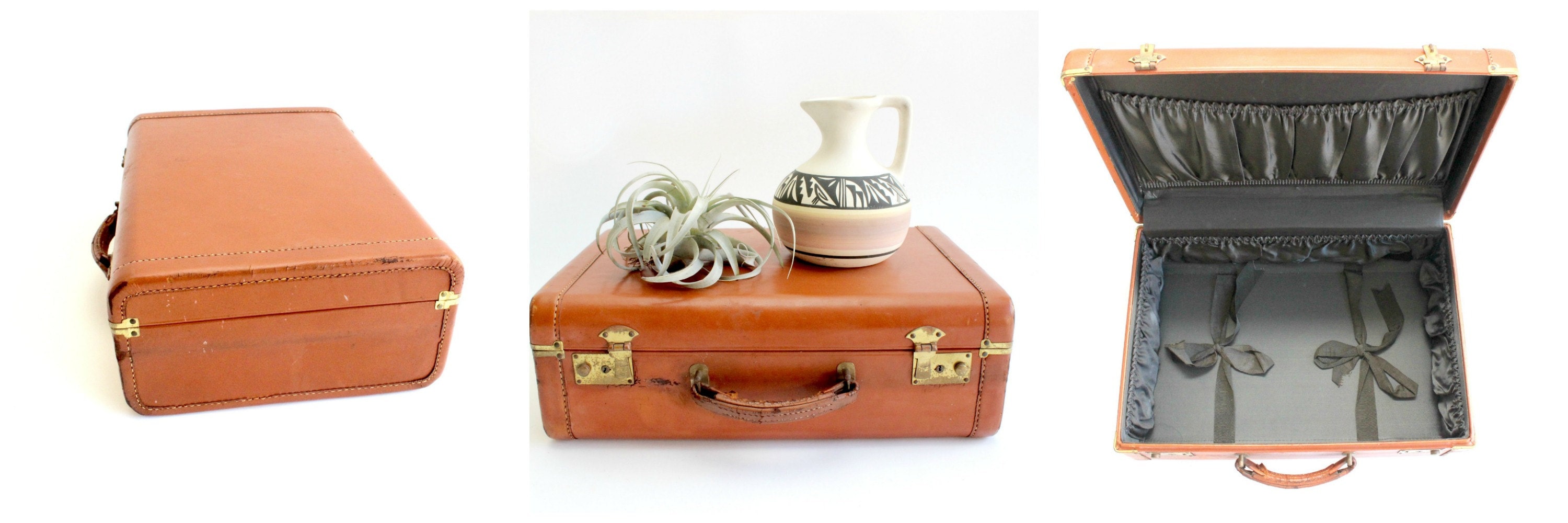 Vintage suitcase cat bed