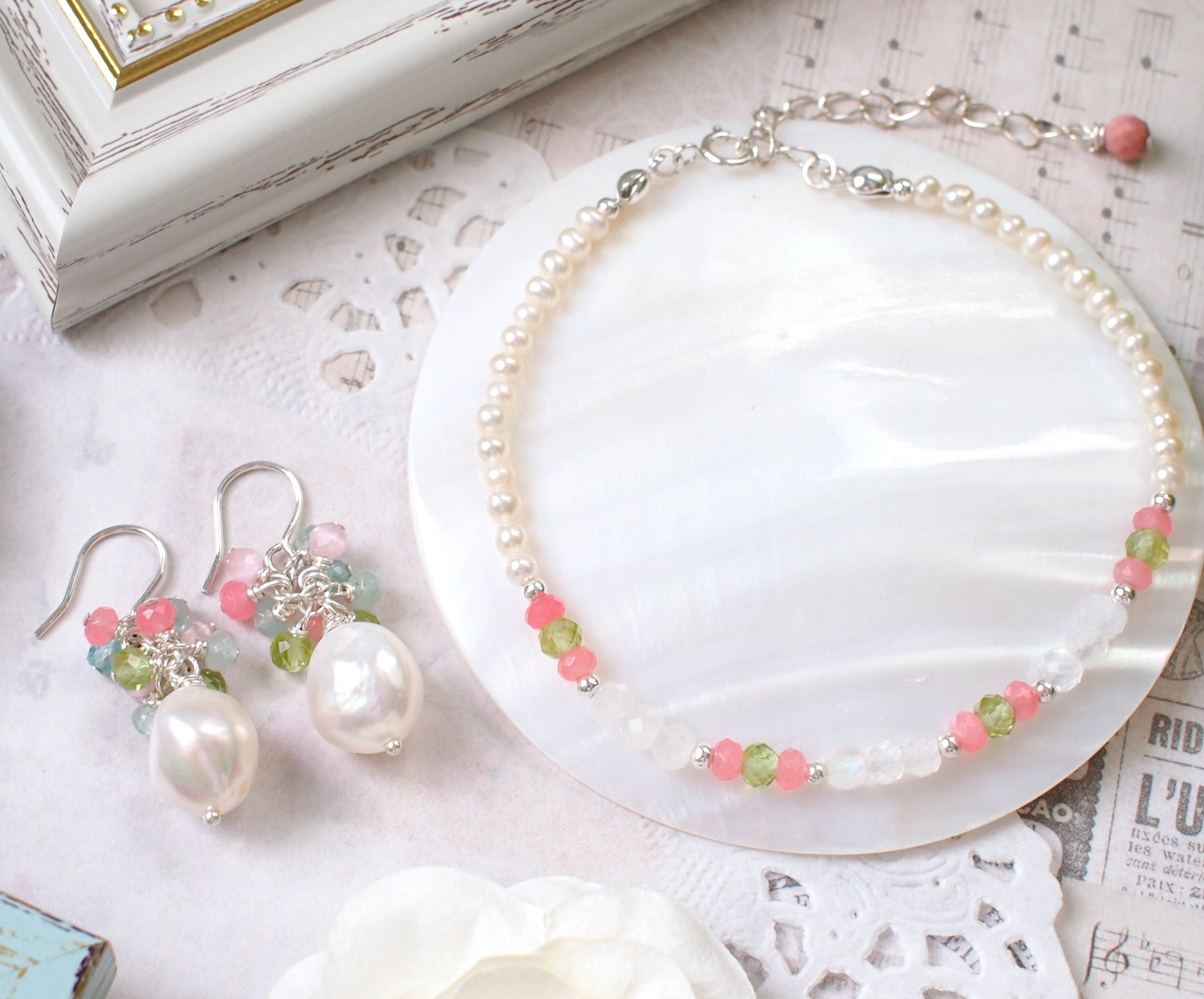 earrings and bracelet set