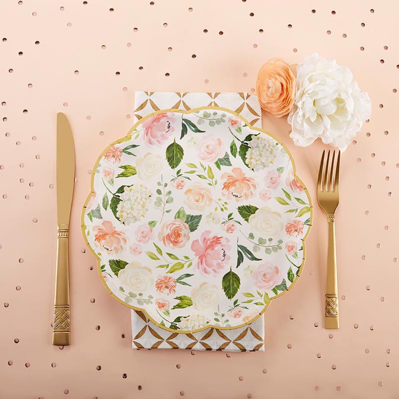 floral plates