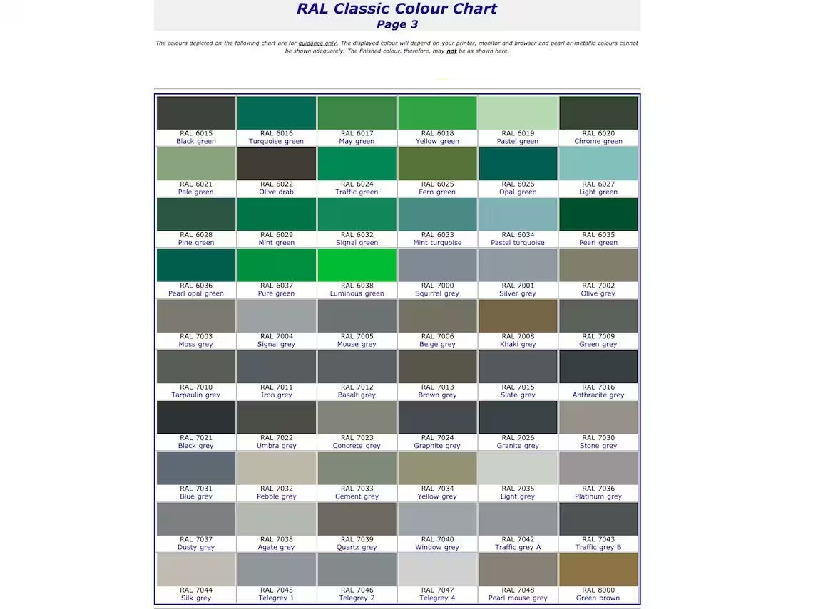 RAL colours