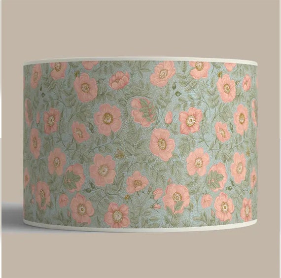 abat jour fleuri vintage