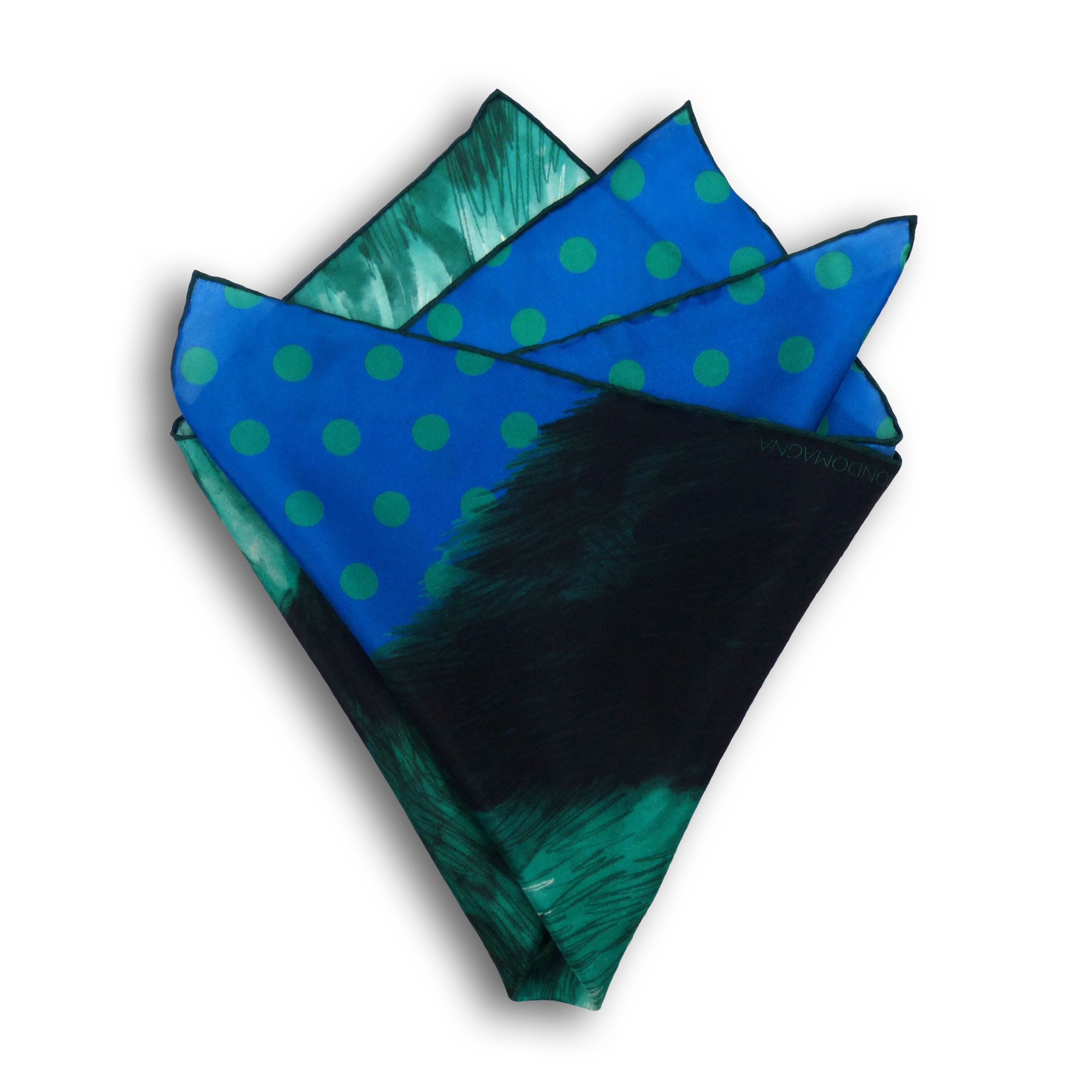 badger pocket square showing hem detail