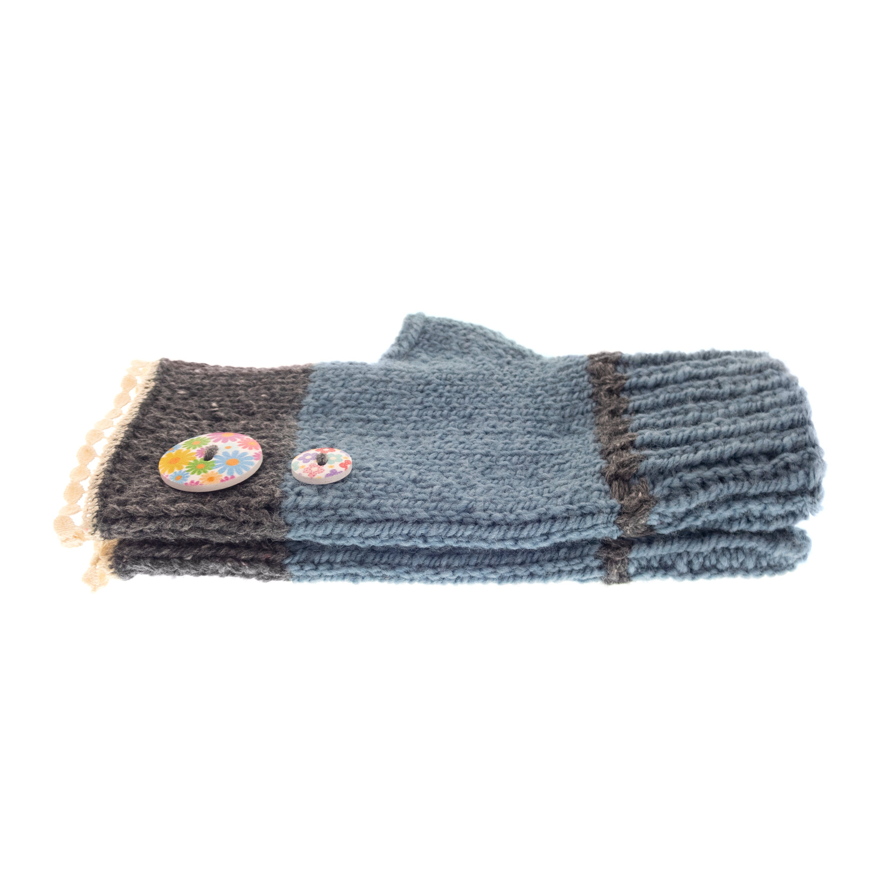 Fingerless Mittens Womens with buttons