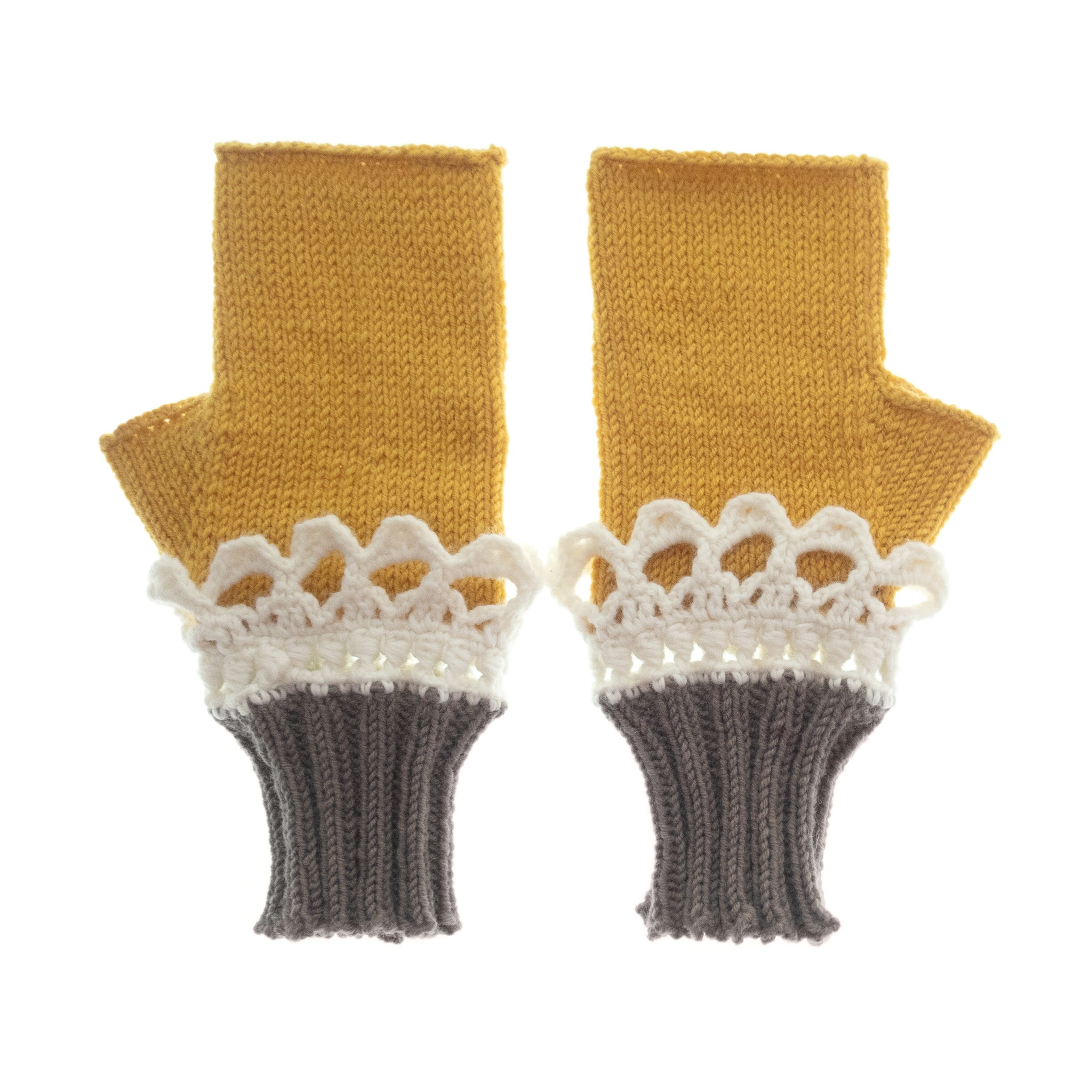 Ladies Cashmere Gloves, Knit Fingerless