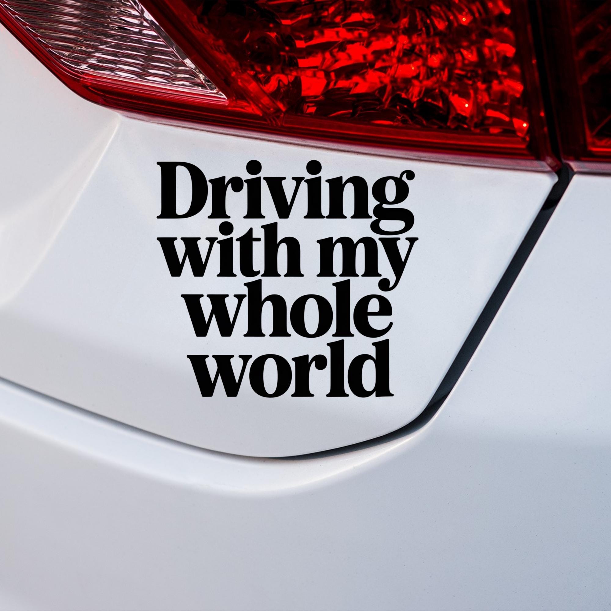 car decal size guide showing different sticker sizes on car window