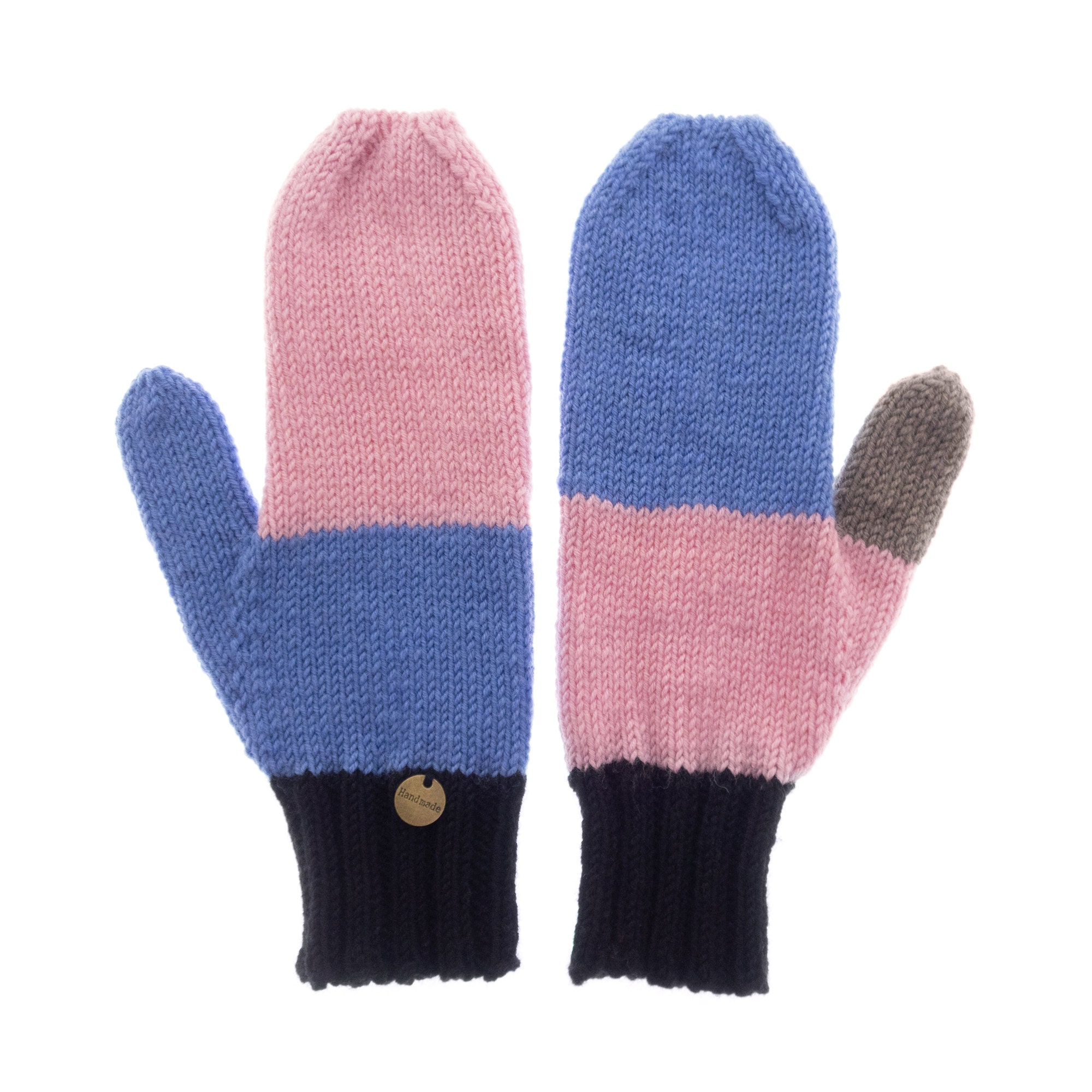 handmade mittens for women, woollen ladies gloves of warm cashmere wool