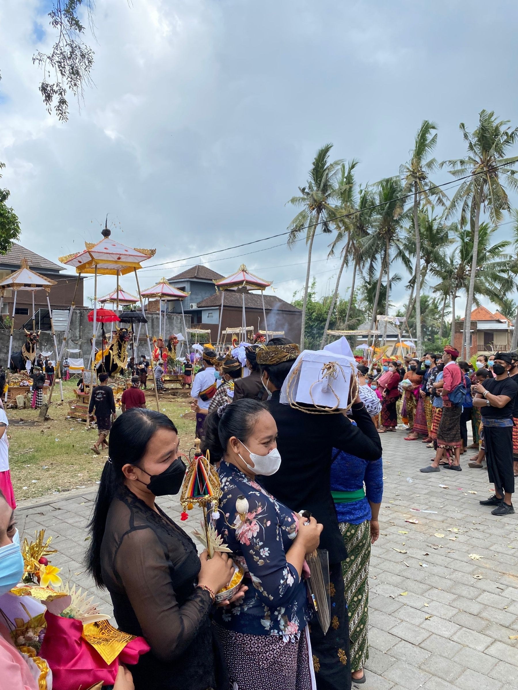 Box with ash on the Cremation Ngaben ceremony in Bali