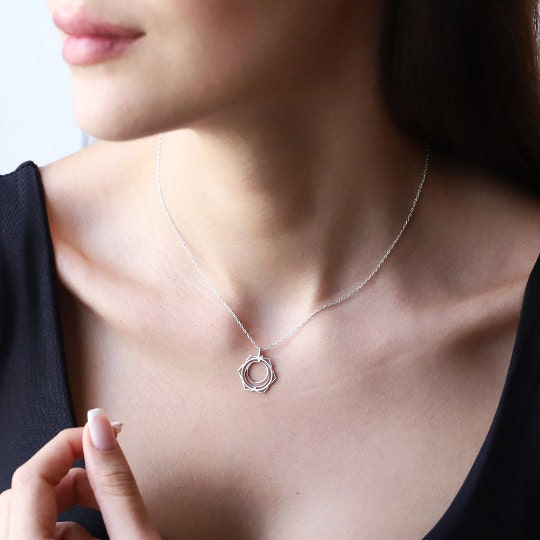 Sacral Chakra Necklace, Svadhisthana Yoga Symbol Jewelry • Handmade Chakra • Hindu Necklace • Yoga Chakra • Seven Chakra Symbol Jewelry