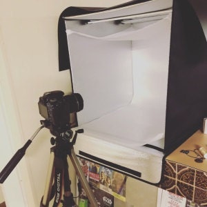 light box and camera