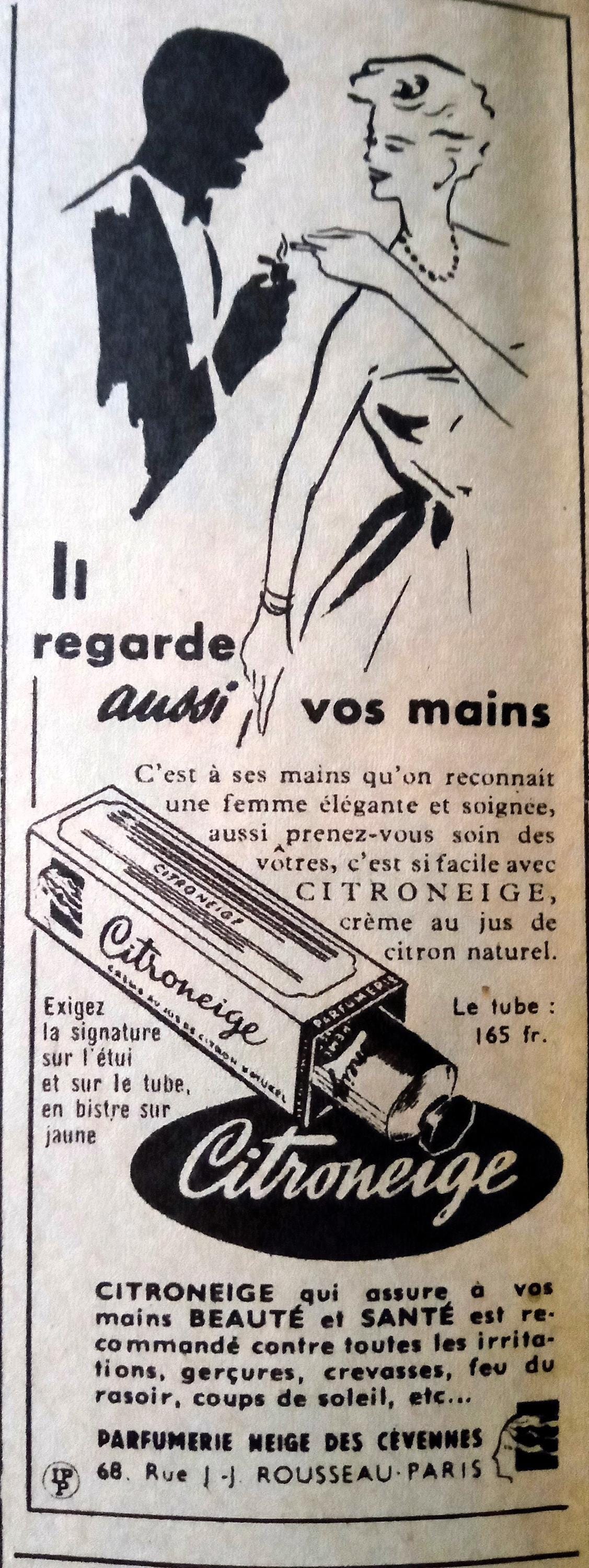 publicite-creme-main-citroneige-annees-50