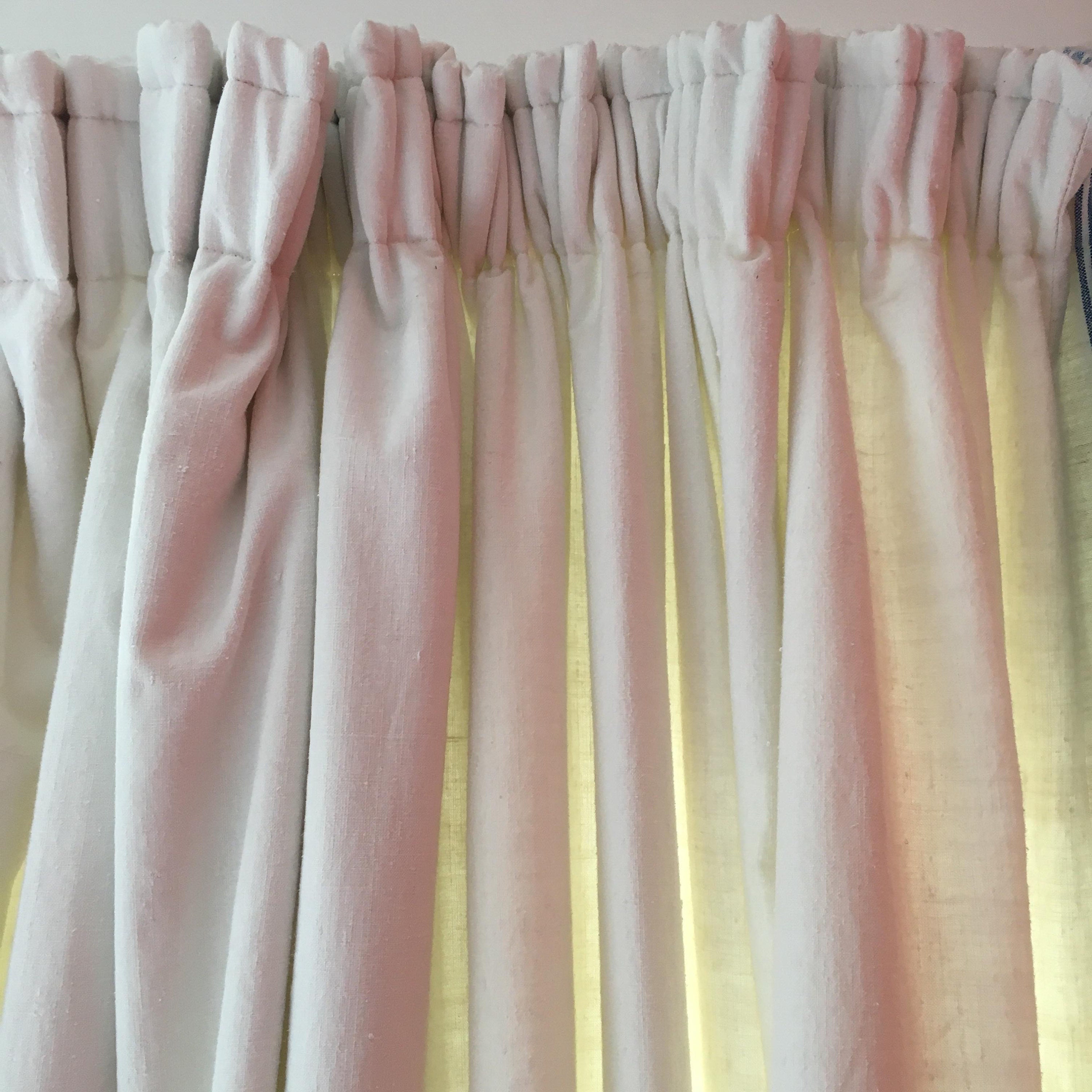 Curtains: made using a vintage linen sheet