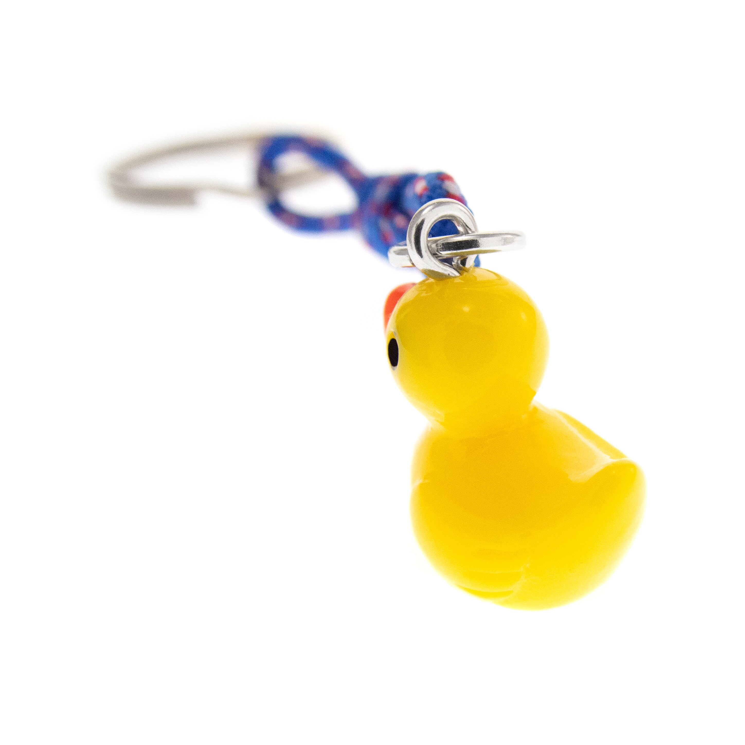 yellow rubber duck debugging keychain