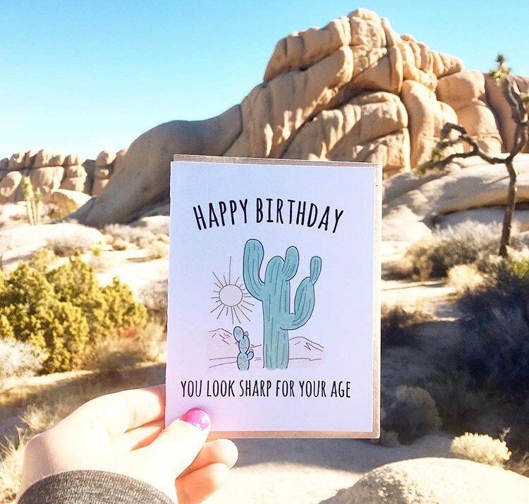 Joshua Tree, Palm Springs, Greeting Card, Cactus Card, Funny Cactus Card, Funny Blog, Funny Travel Blog