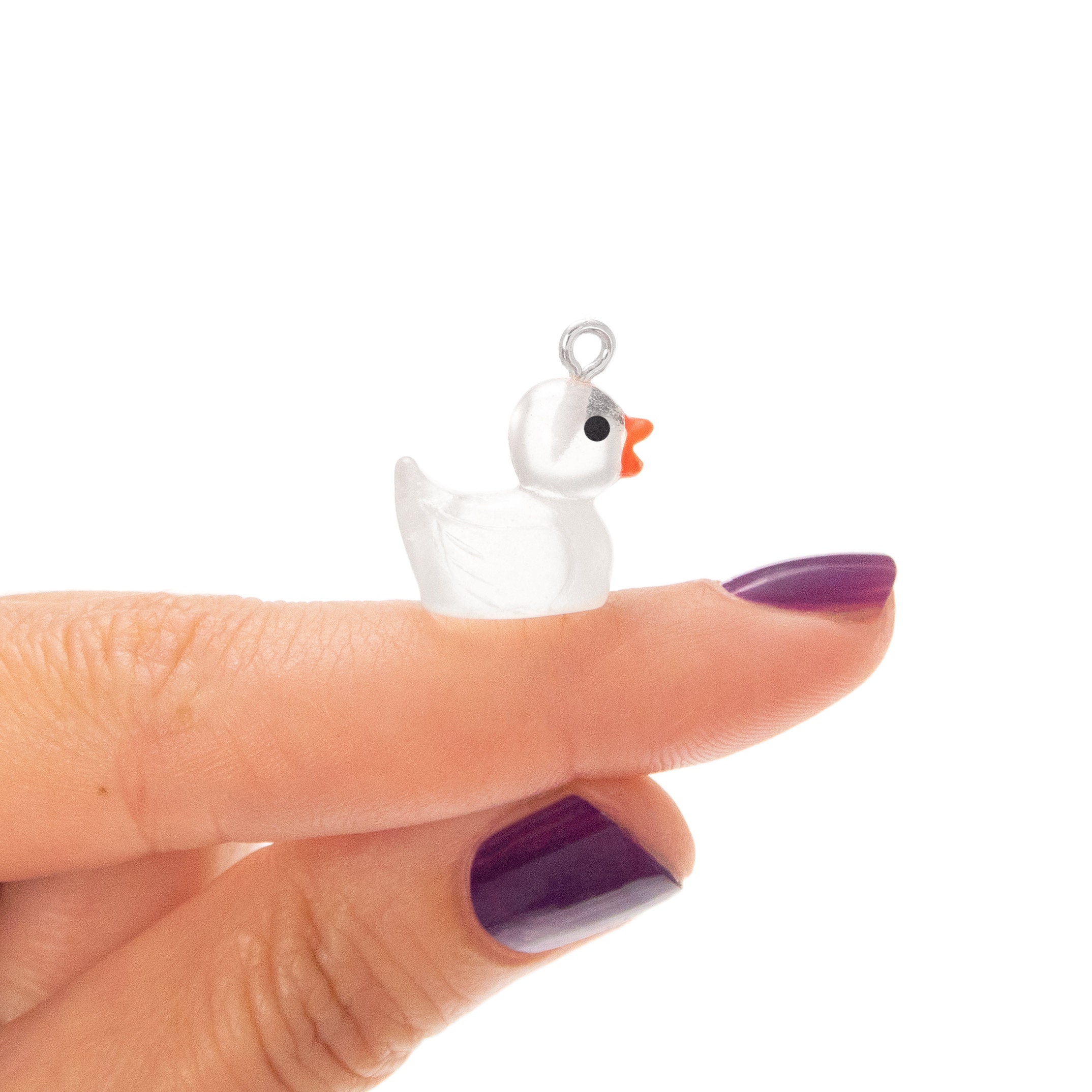 Transparent Rubber Duck Earrings Dangle