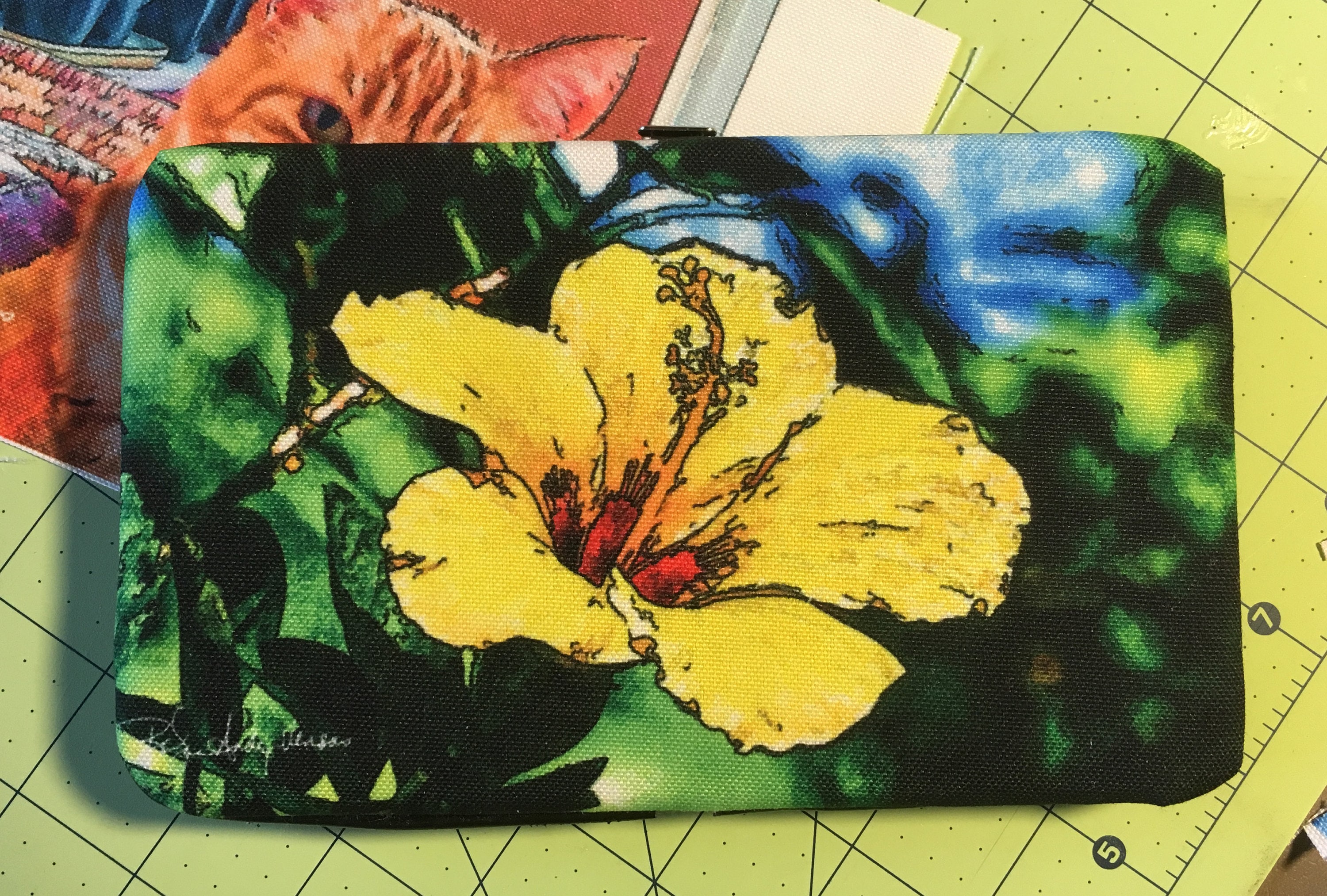 Yellow Hibiscus Wallet