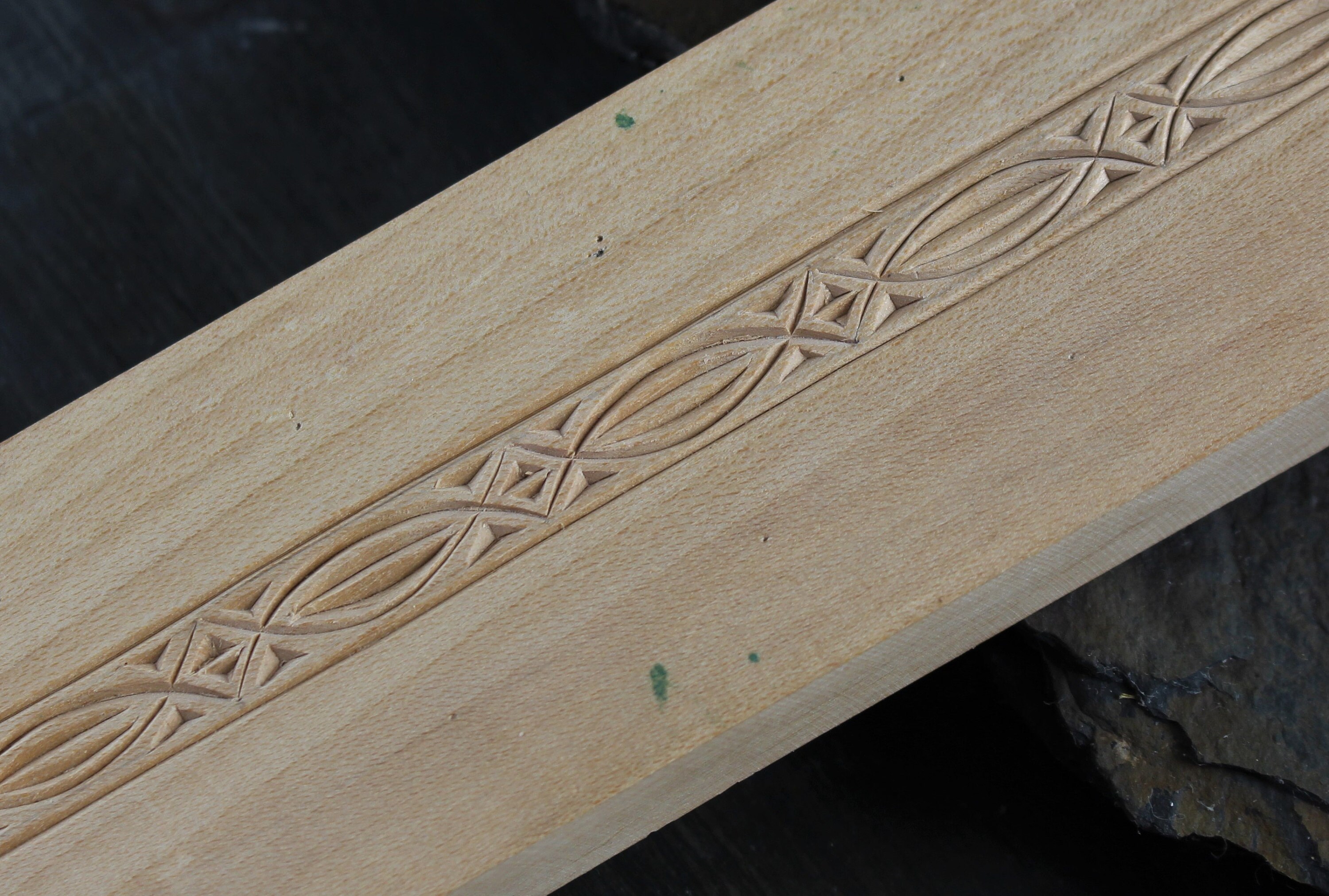 Chip Carving practice exercise gorlech