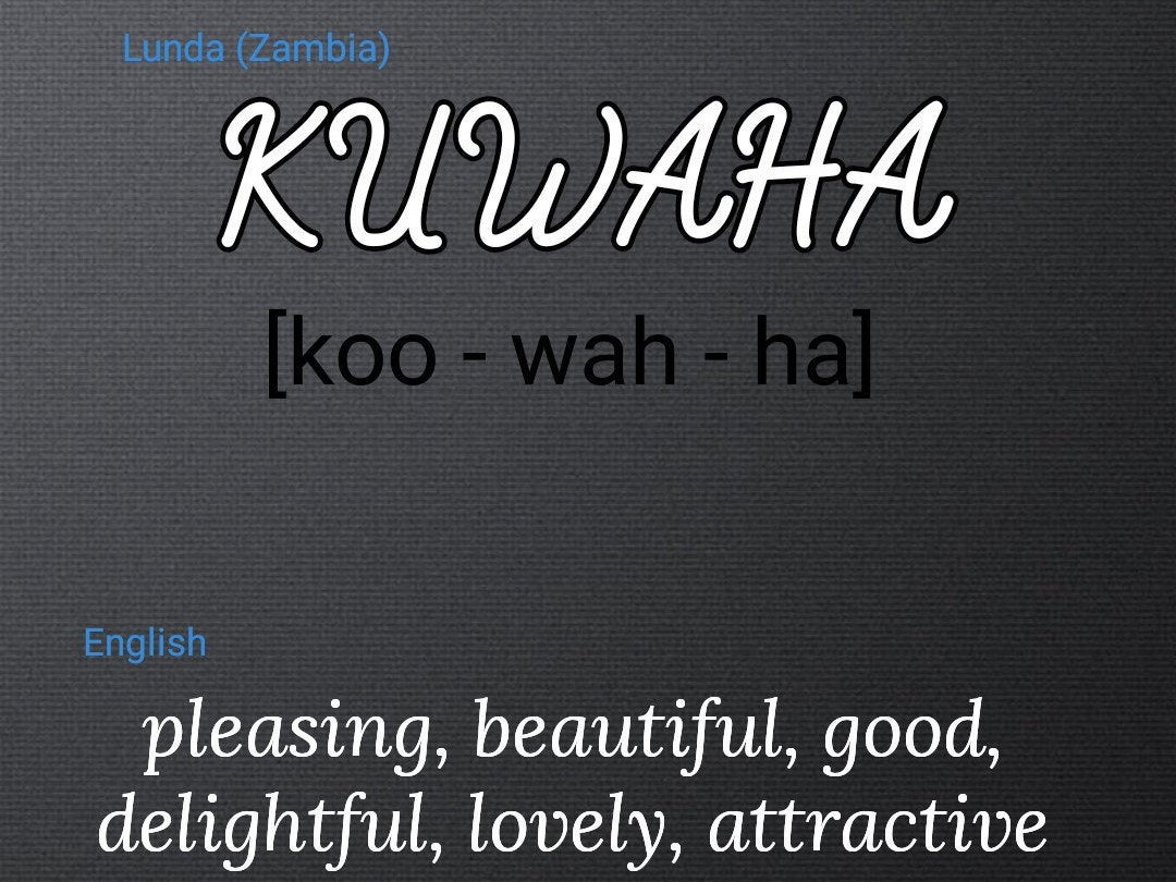 Kuwaha defined as pleasing, beautiful, good, delightful, lovely, attractive. Psalm 45:11