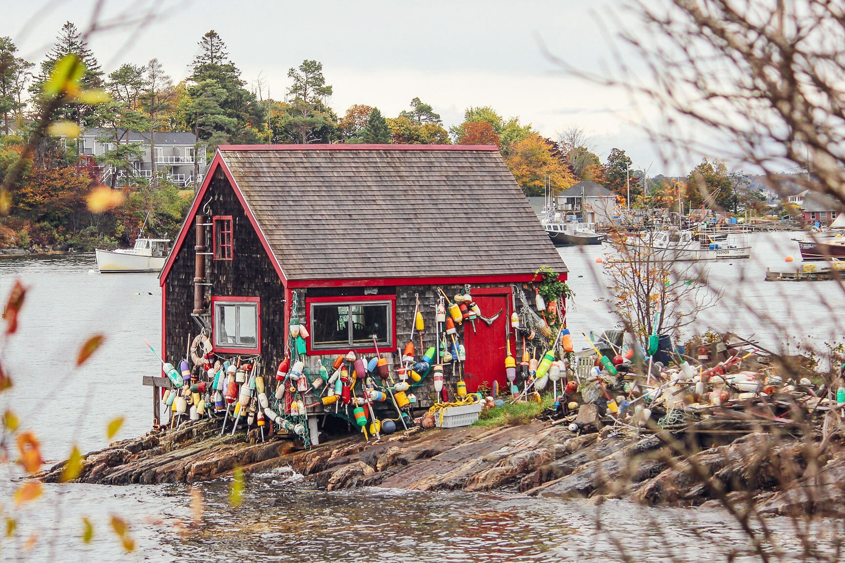 Lobster Buoy covered shack