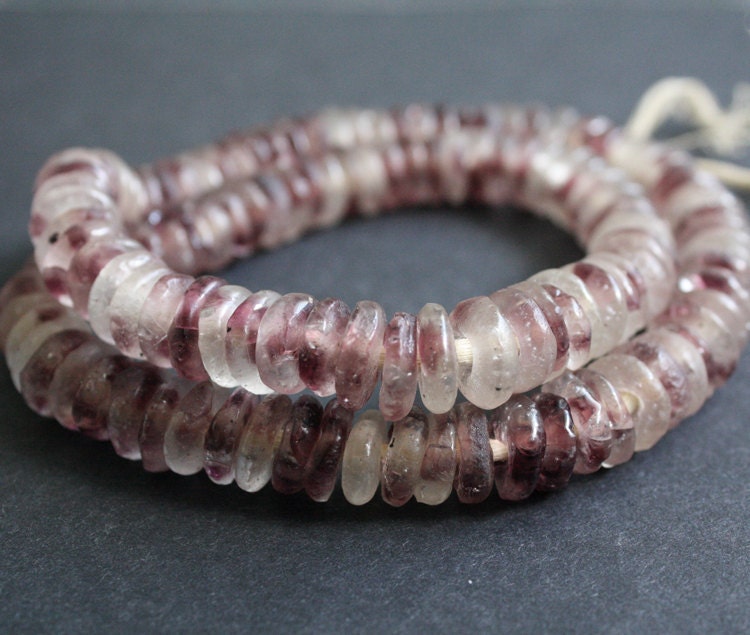 multi-tone translucent disc beads