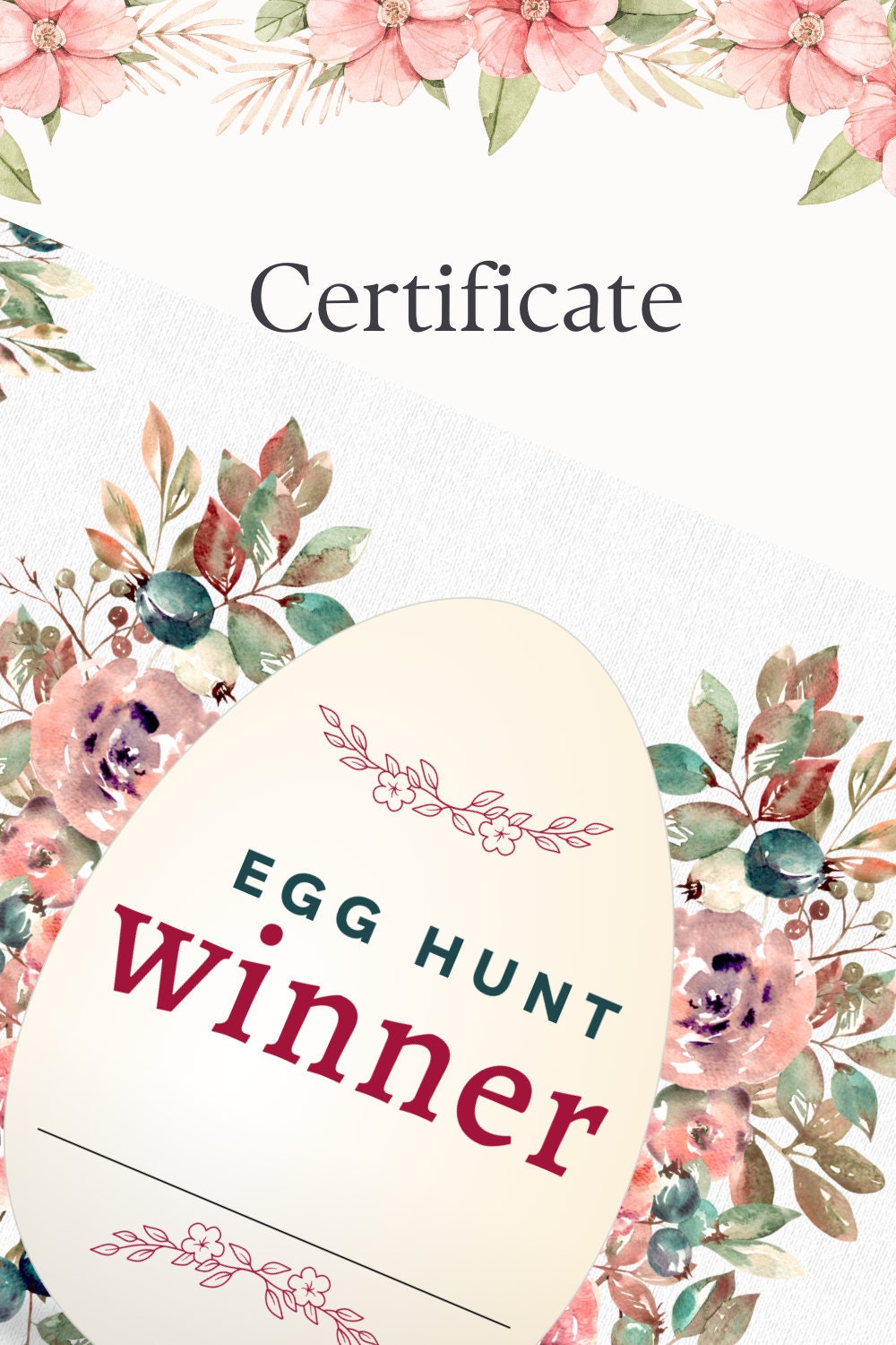 egg hunt winner cert