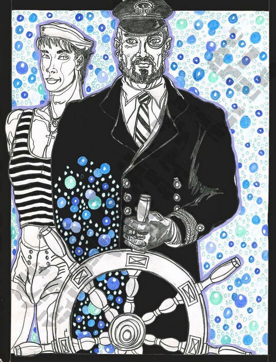 Sailors & Seas series-Le Capitaine et son petit mousse, Harry Lunn et Tony-1995-Brokwn Computer Series-No.24 of 28-Oct. 25,26, 2013