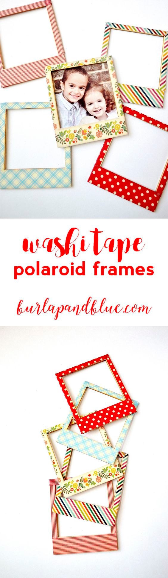 picture frame decorated with washi tape