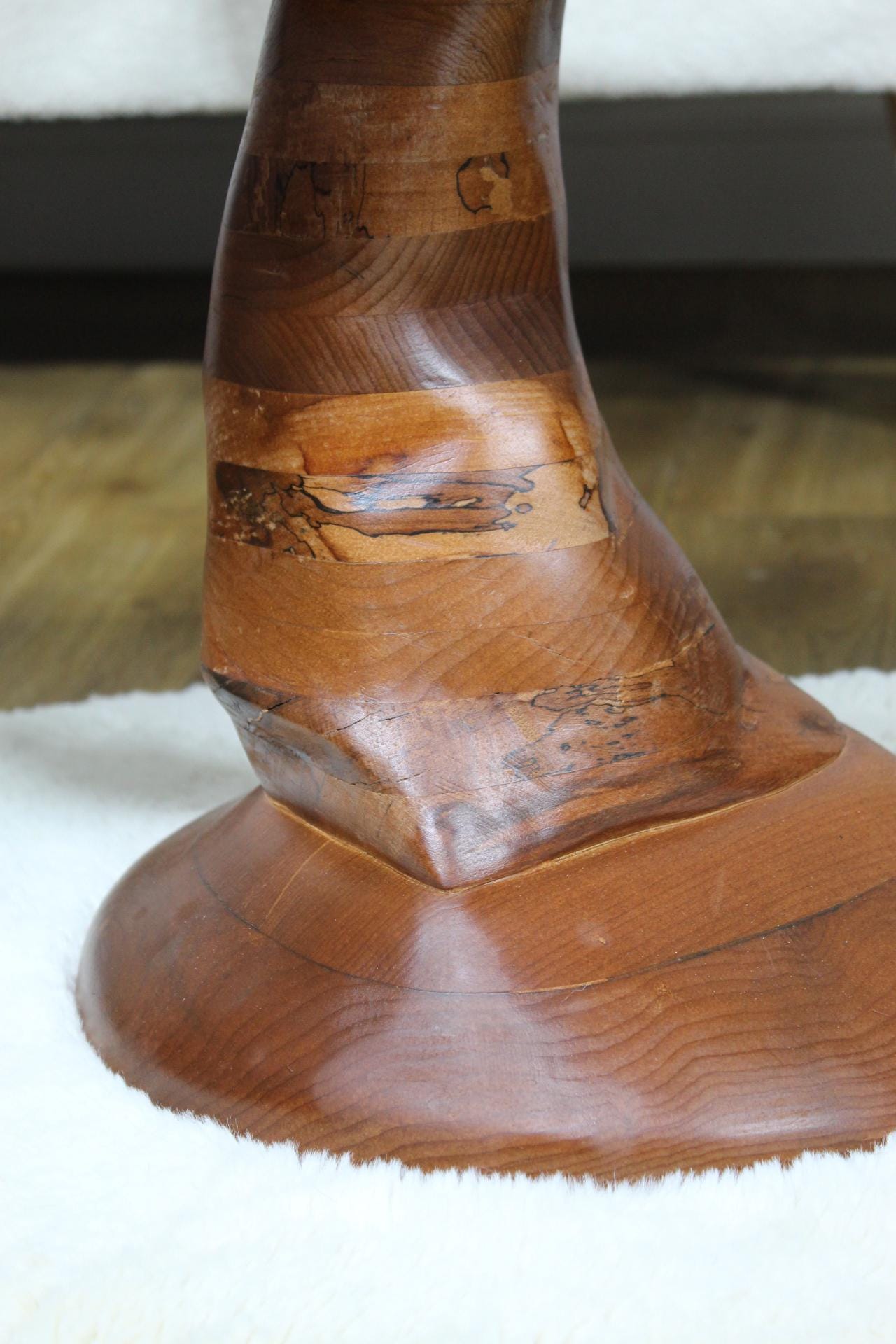 Natural wooden leg