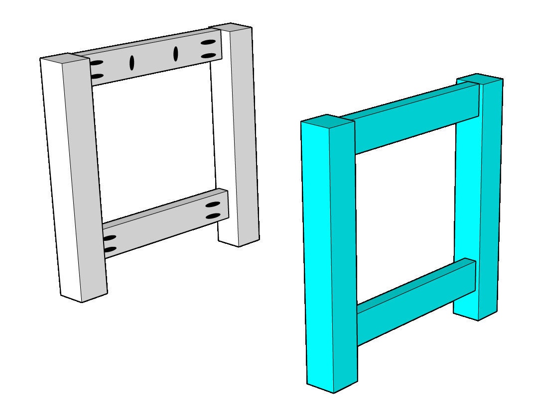 step 3 in diy outdoor table build