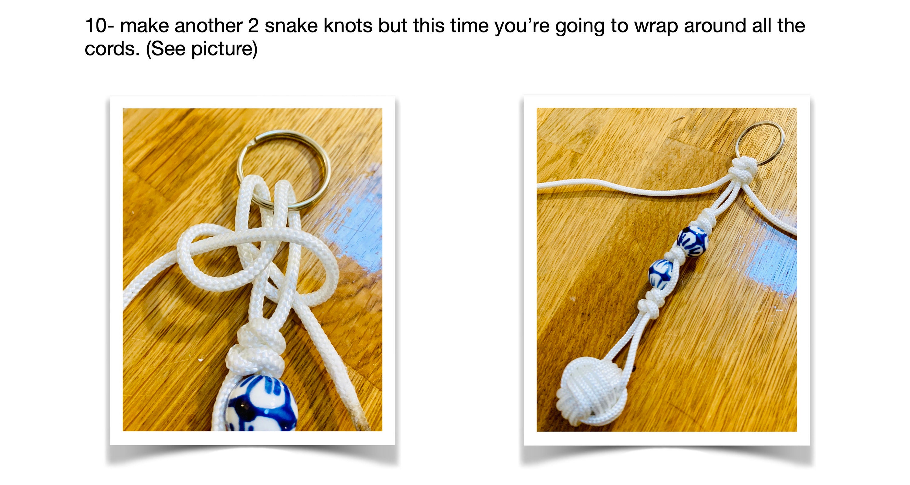 macrame key ring tutorial