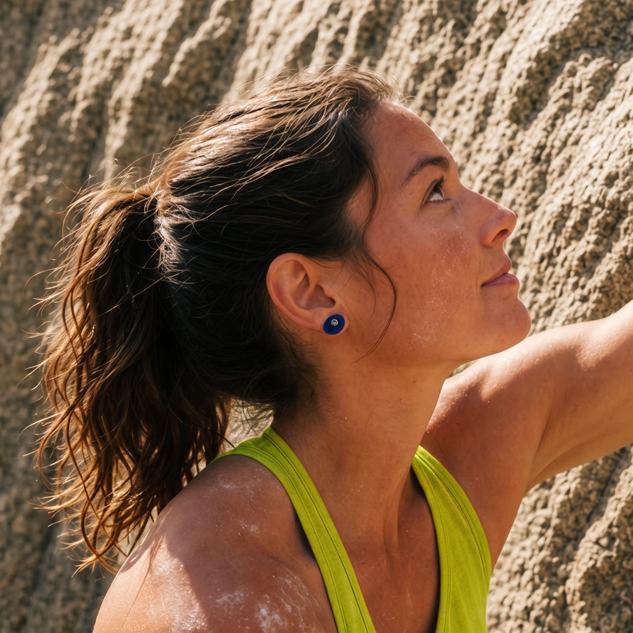 Rock Climbing Gifts for Him and Her – miniature rock climbing holds earrings with heart details for climbing enthusiasts