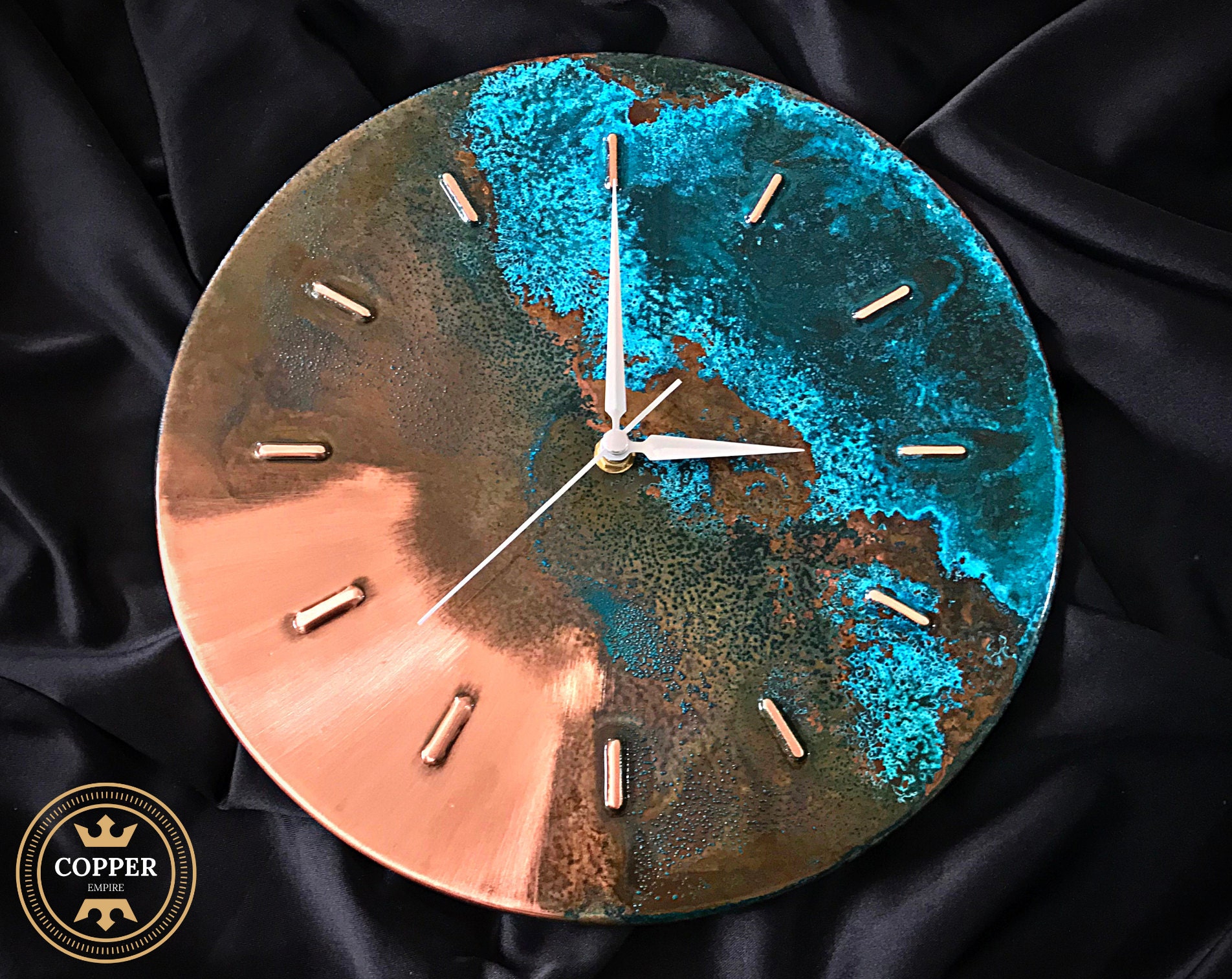 Copper Wall Decor, Copper Decorative Items, Wall Clock, Copper Wall Clock, Farmhouse Wall Clock, Modern Wall Clock, Rustic Clock, Retro Clock, Copper Empire, CopperEmpire, EmpireCopper, Empire Copper, Copper Wall Decor, Wall Decor Gift, Anniversary Gift, Gift For Her, Gift For Him, Large Wall Clock, Oversized Wall Clocks United States, United Kingdom, Turkey