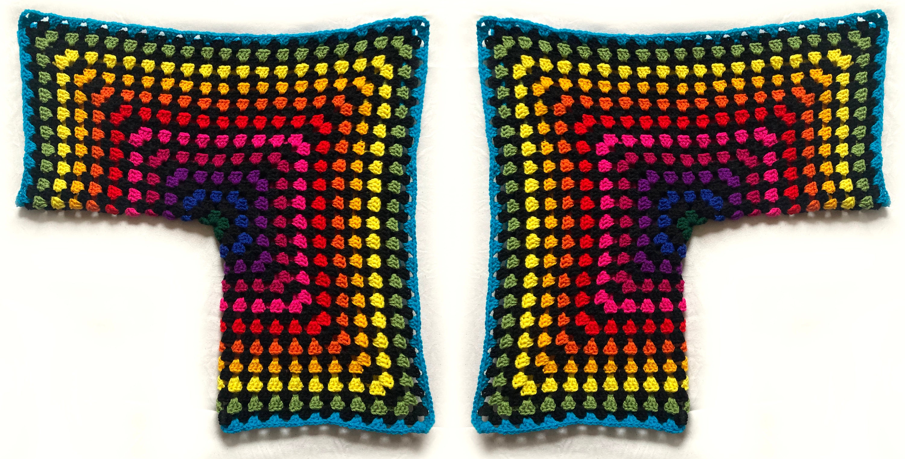 2 sides laid flat