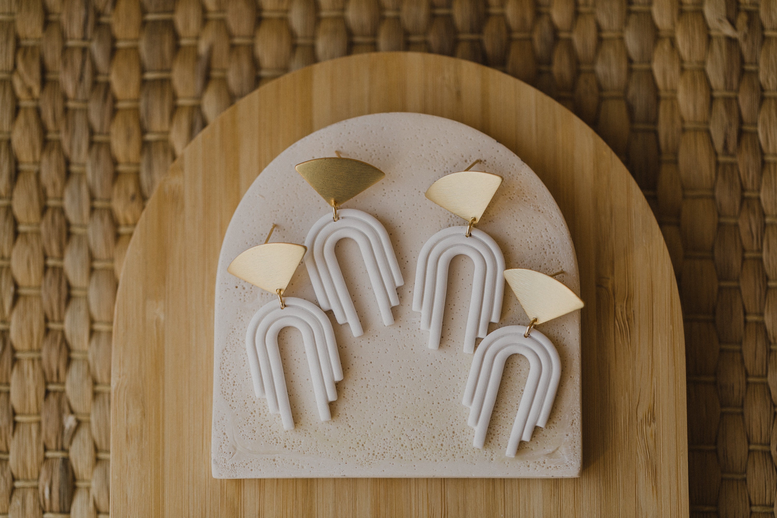 weiße Ohrringe, Brautschmuck, Hochzeitsohrringe