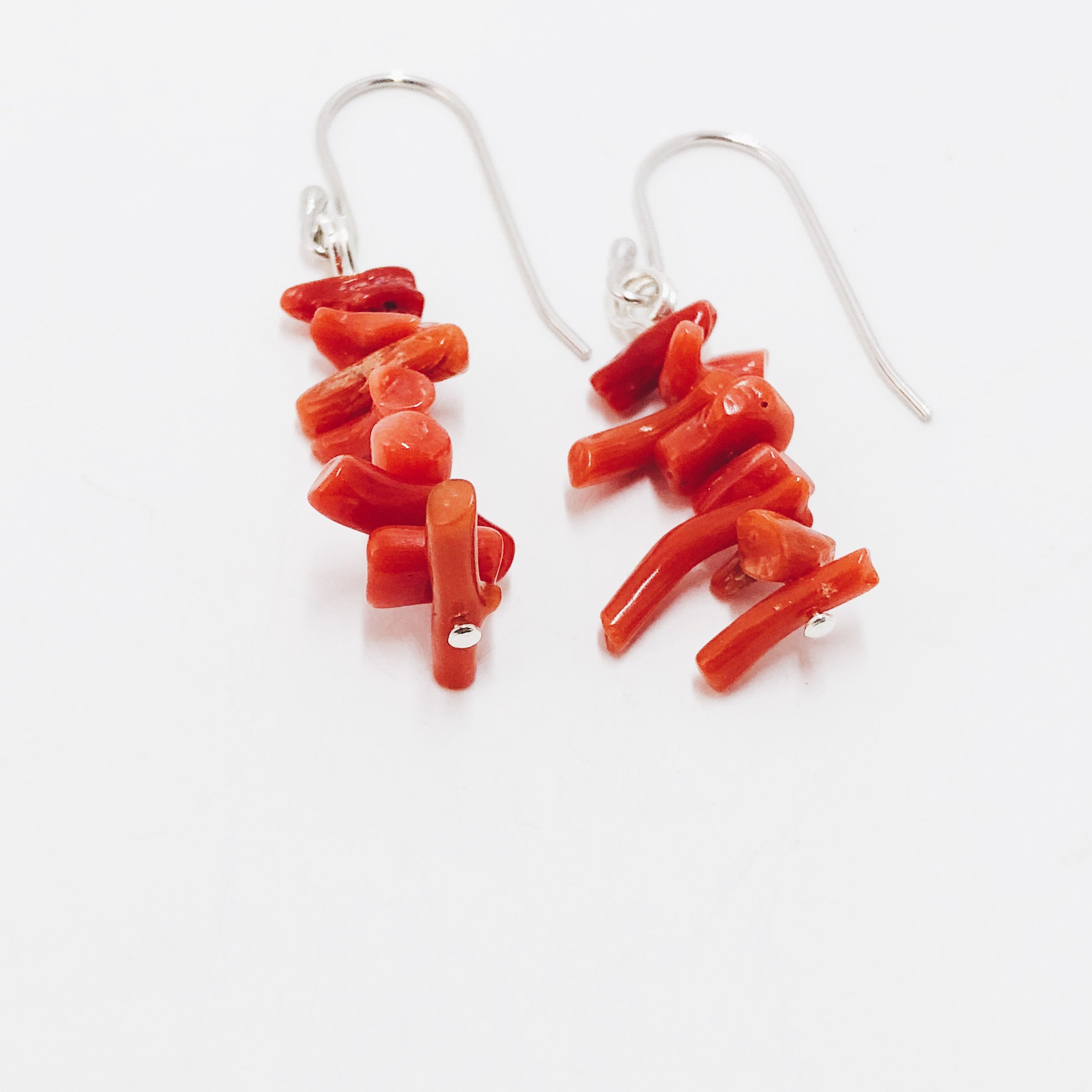 Pendientes color coral