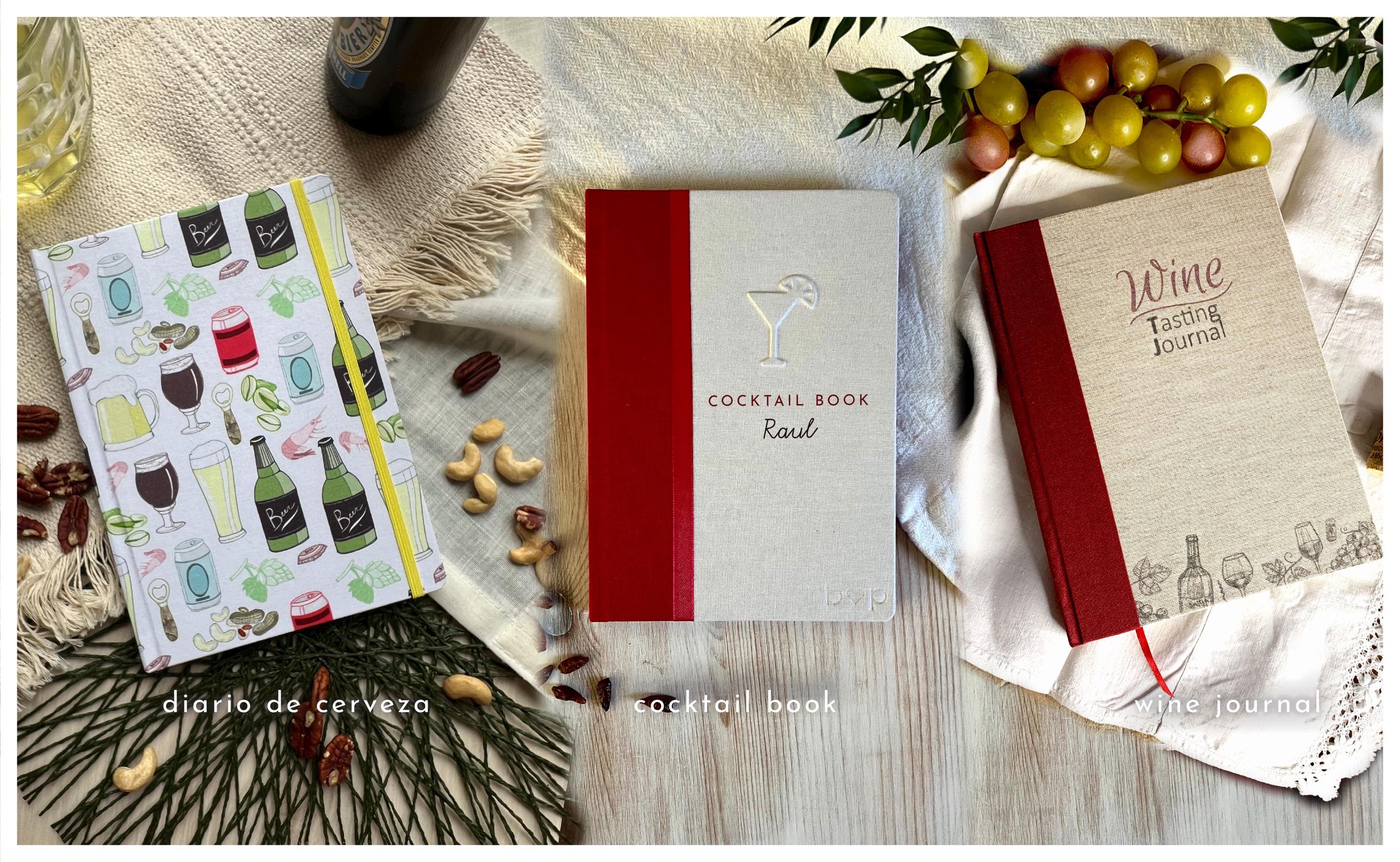 Para los más gorumets en b-paper también tenemos algo para ellos. Journals y diarios para los cerveceros, los amantes de los cocktails o los vinos.