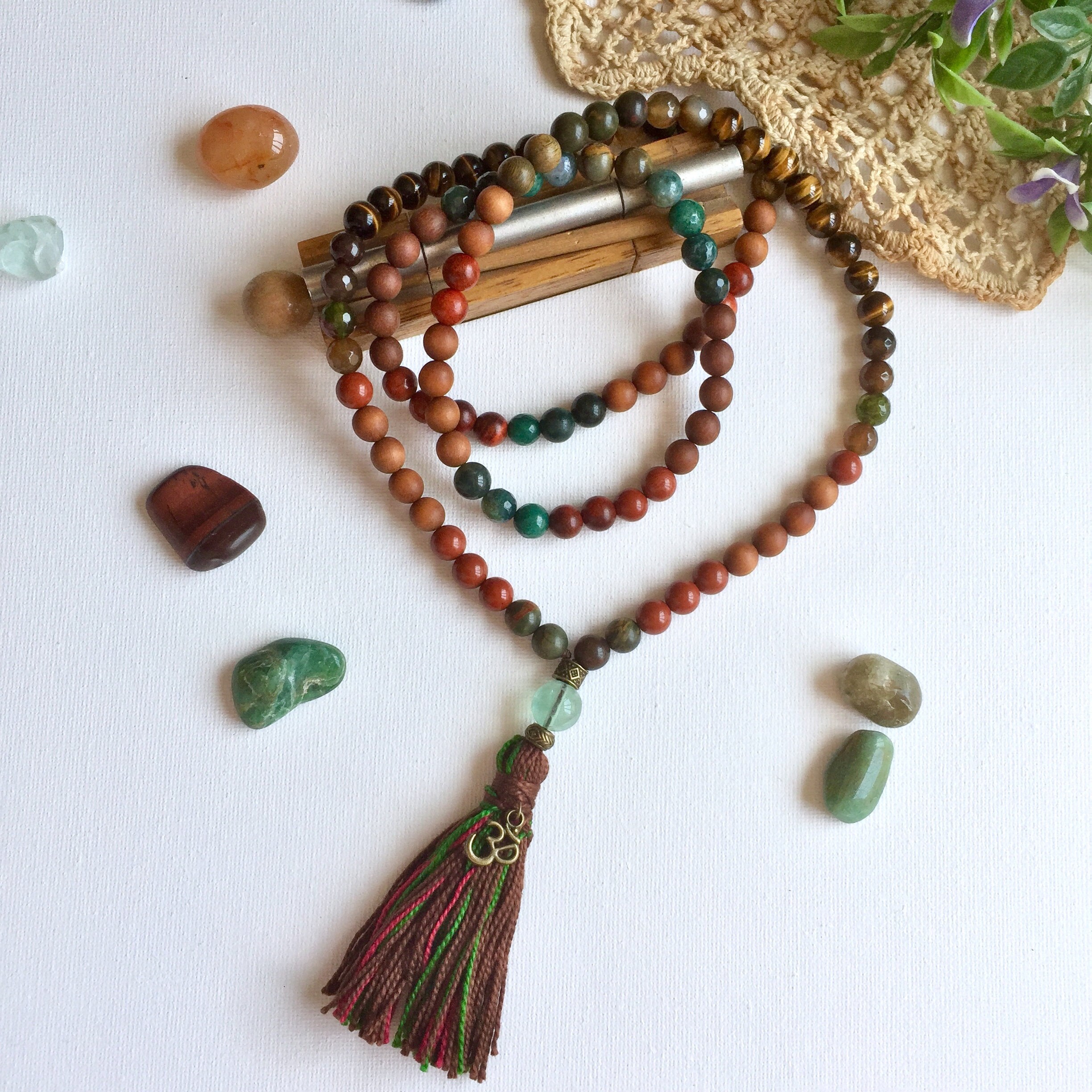 collar japa mala meditacion plexo solar confianza - kandy diseños