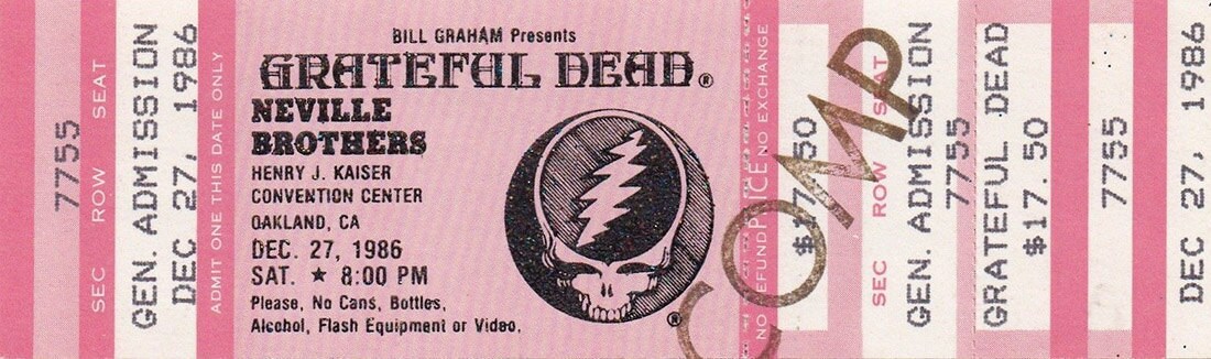 1986-12-27 [Sat] Henry J. Kaiser Convention Center, Oakland, CA