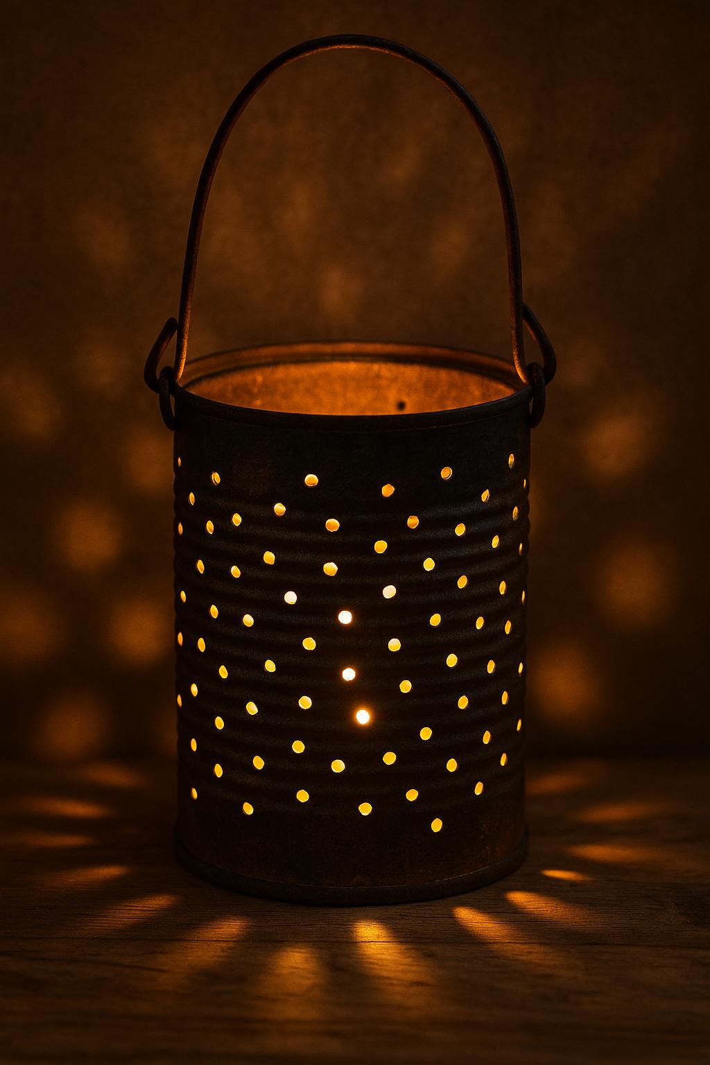 Nem precisa mudar muito: a própria arte da lata já pode virar item decorativo. Coloque em prateleiras, cozinhas temáticas ou cantinhos retrô da casa. Se quiser, envernize para dar brilho e proteger.
