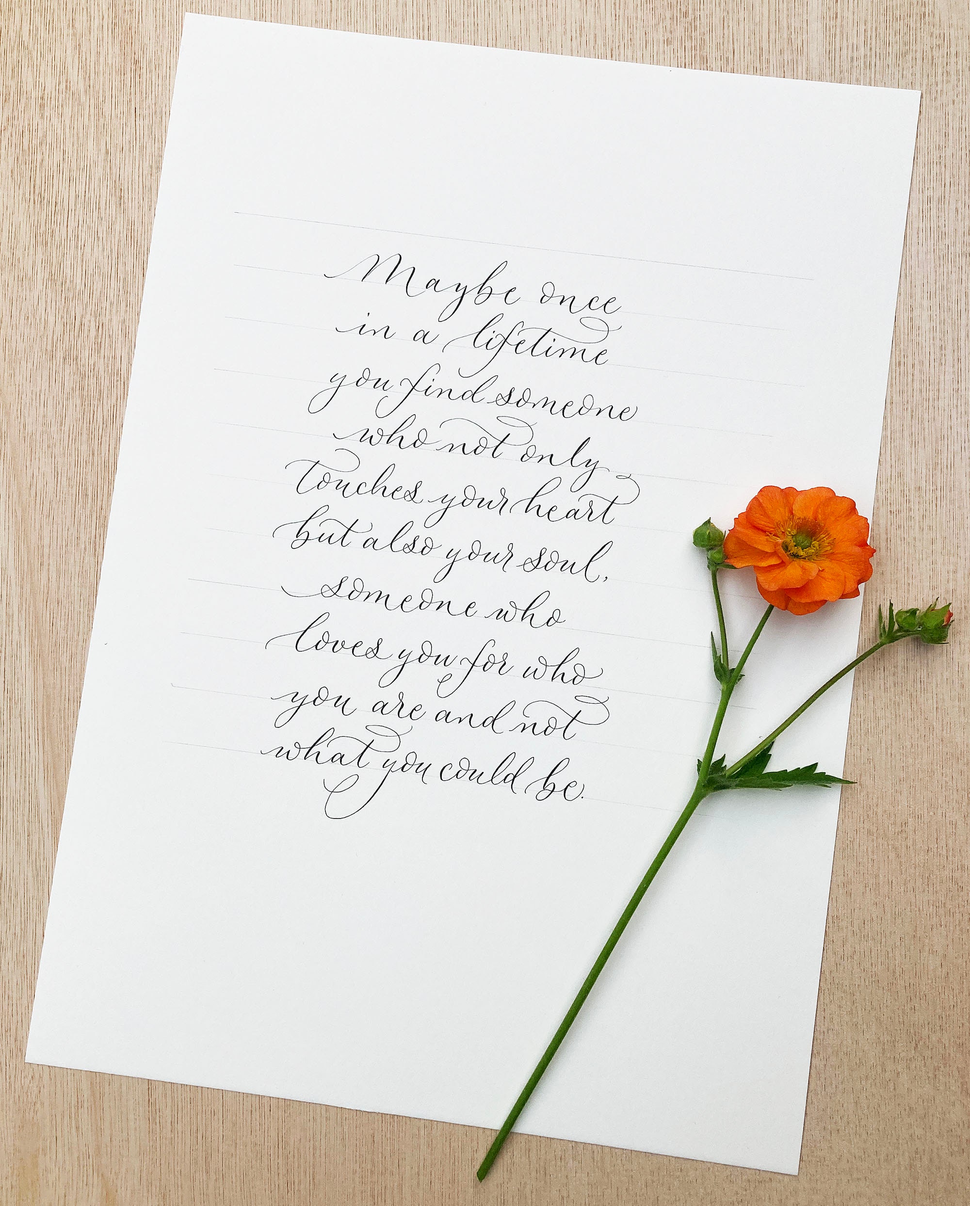 wedding poem in calligraphy commission a UK calligrapher for your special day