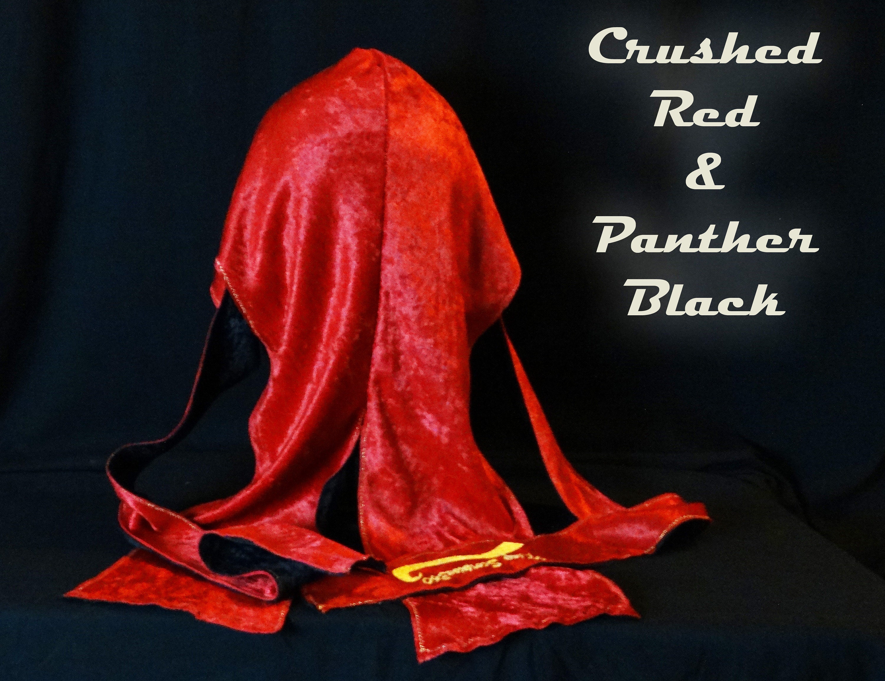 King Scorpion 360 Red & Black Velvet Du-Rag