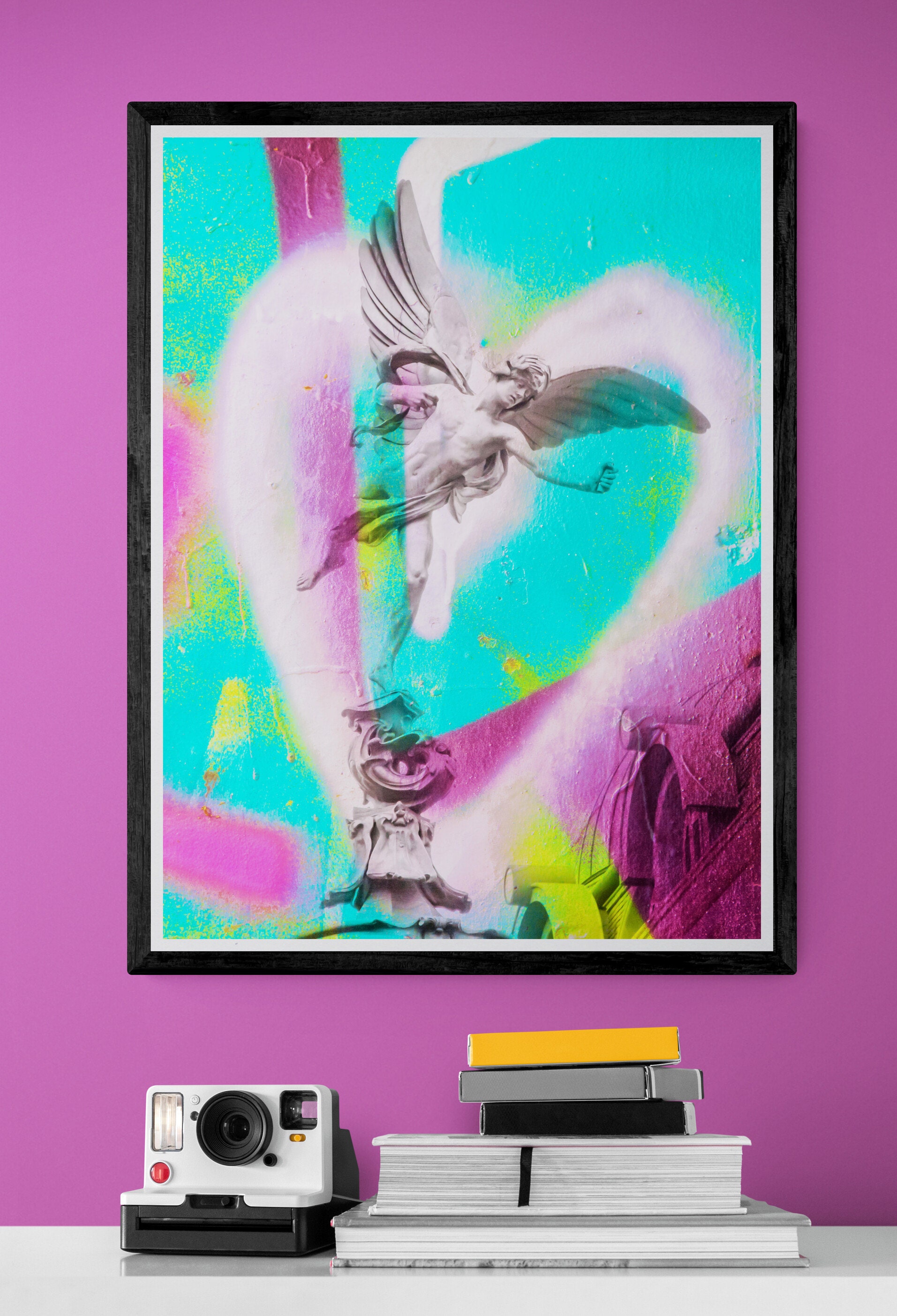 london fine art prints artworks by deborah pendell for sale at the new artist fair 2022 at the truman brewery brick lane london- eros piccadilly fine art print