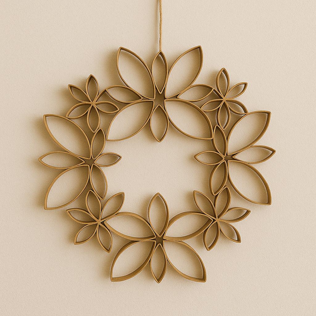 Guirlanda de parede ou porta – Dobre e cole pedaços formando flores ou mandalas.