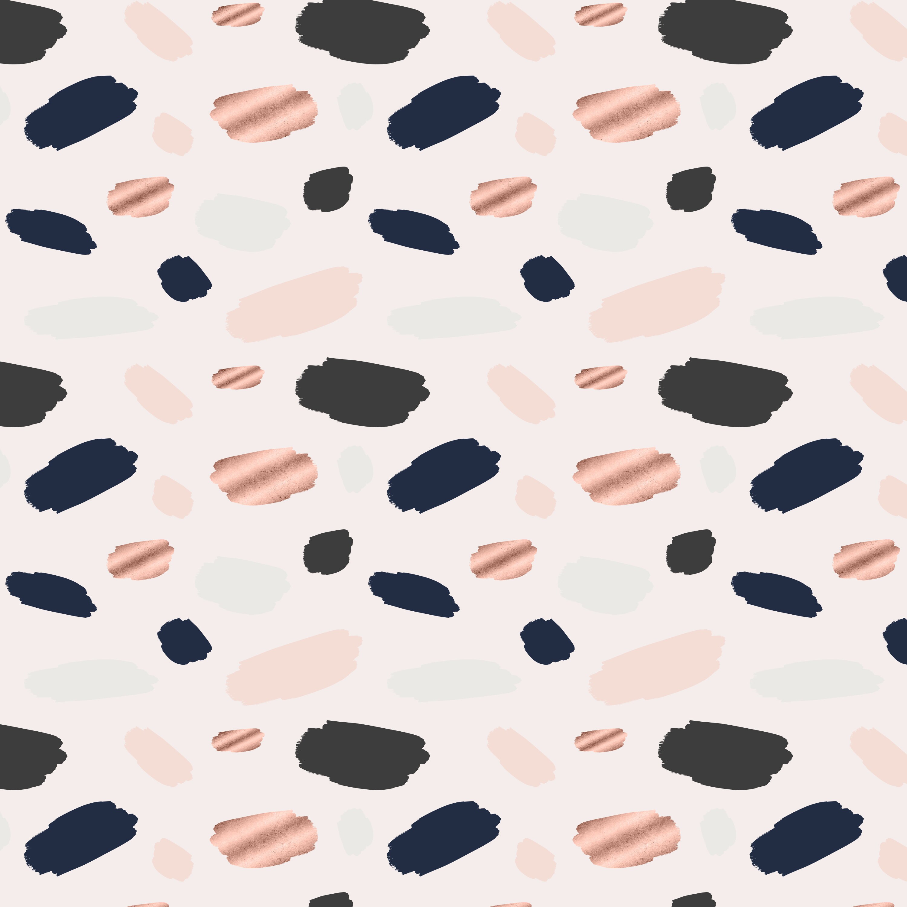 Free Brush Strokes Digital Background paper - Metallic Rose Gold, Blush Pink, and Navy Blue Brush Stroke Toss Paper